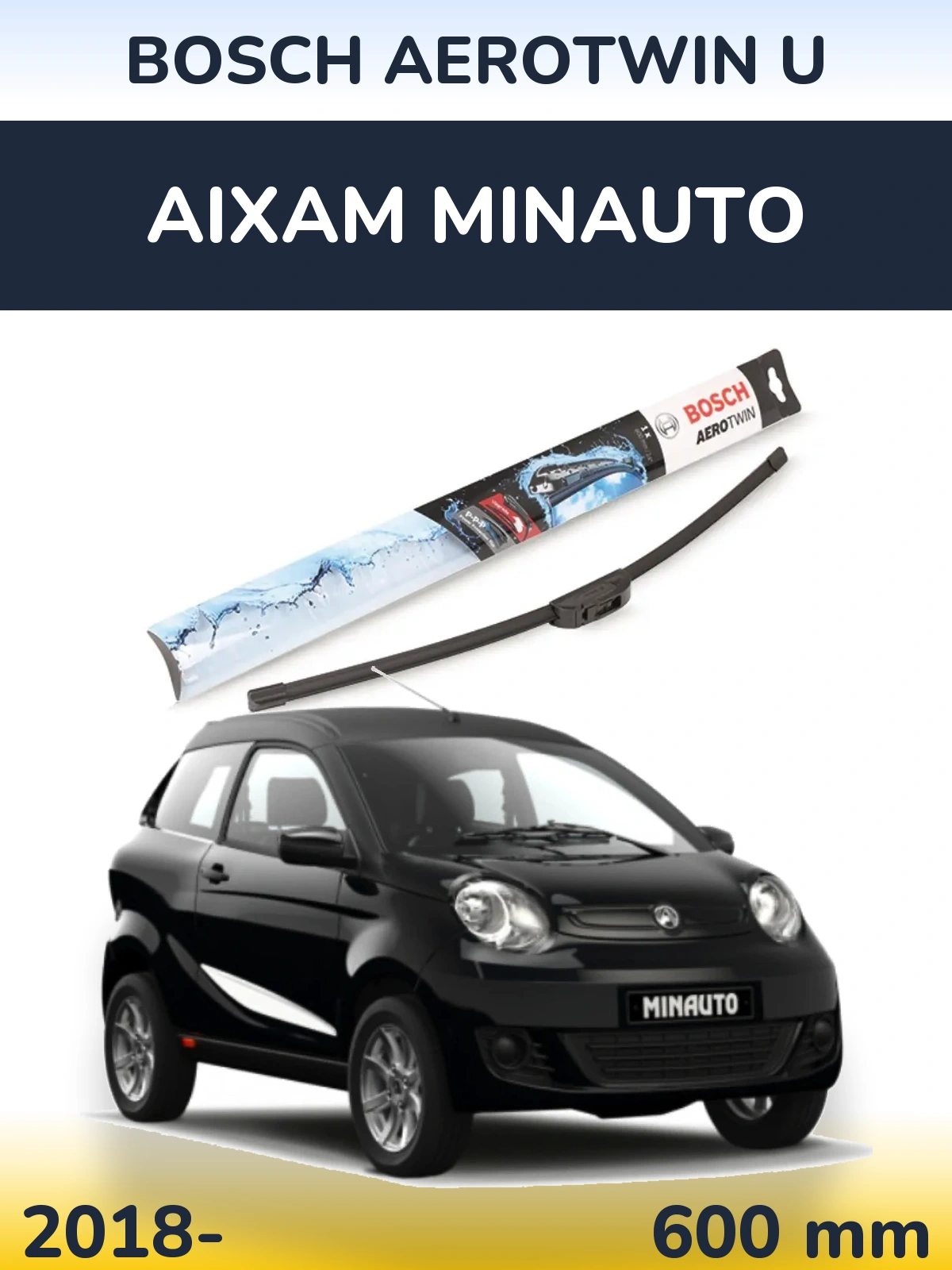 Ștergătoare BOSCH AeroTwin U pentru Aixam Minauto