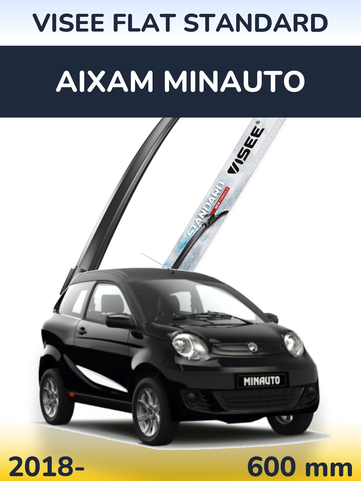 Ștergătoare VISEE FLAT STANDARD pentru Aixam Minauto
