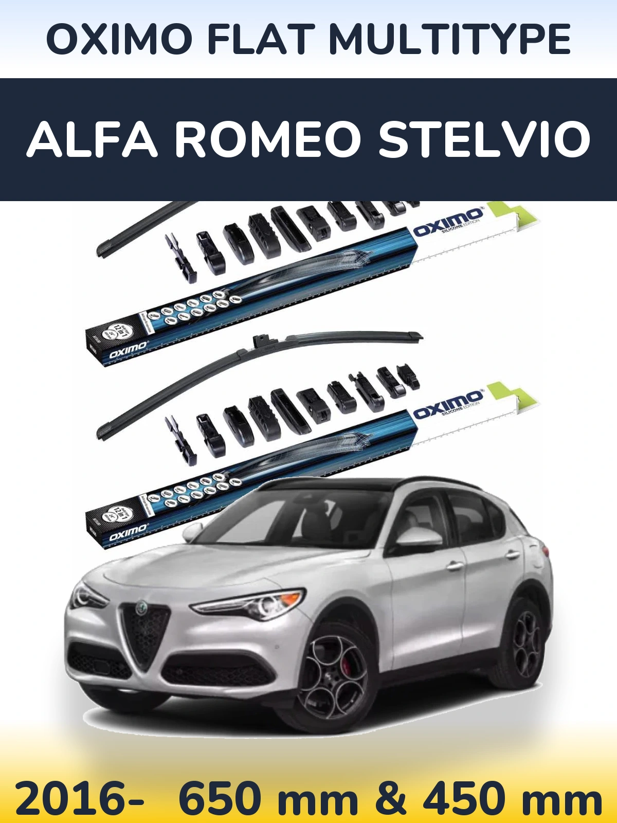 Ștergătoare Oximo Flat MultiTipe pentru Alfa Romeo Stelvio