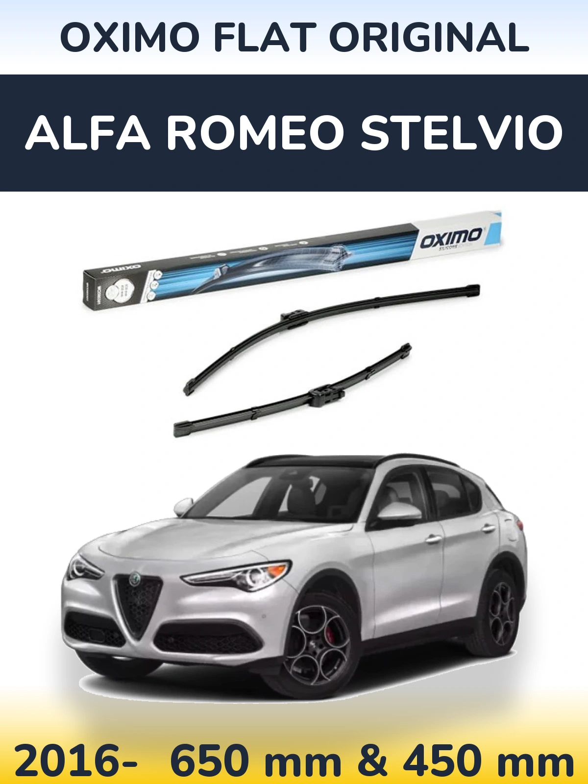 Ștergătoare Oximo Flat Original pentru Alfa Romeo Stelvio