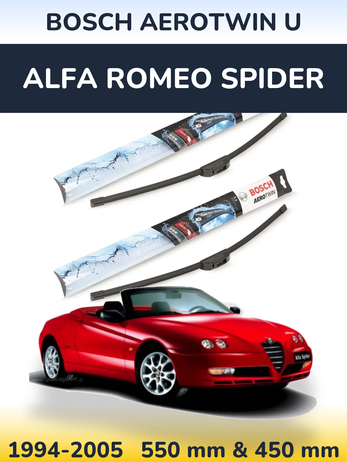 Ștergătoare BOSCH AeroTwin U pentru Alfa Romeo Spider