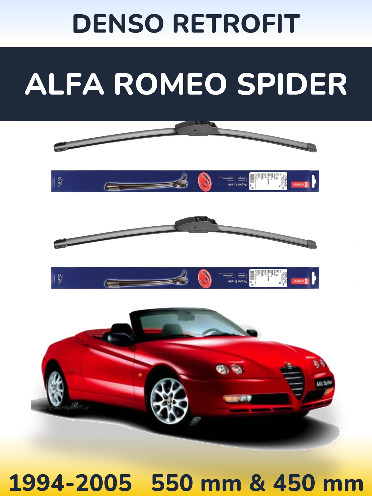 Ștergătoare Denso Retrofit pentru Alfa Romeo Spider