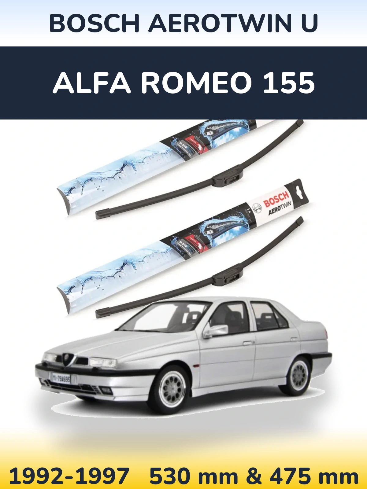 Ștergătoare BOSCH AeroTwin U pentru Alfa Romeo 155