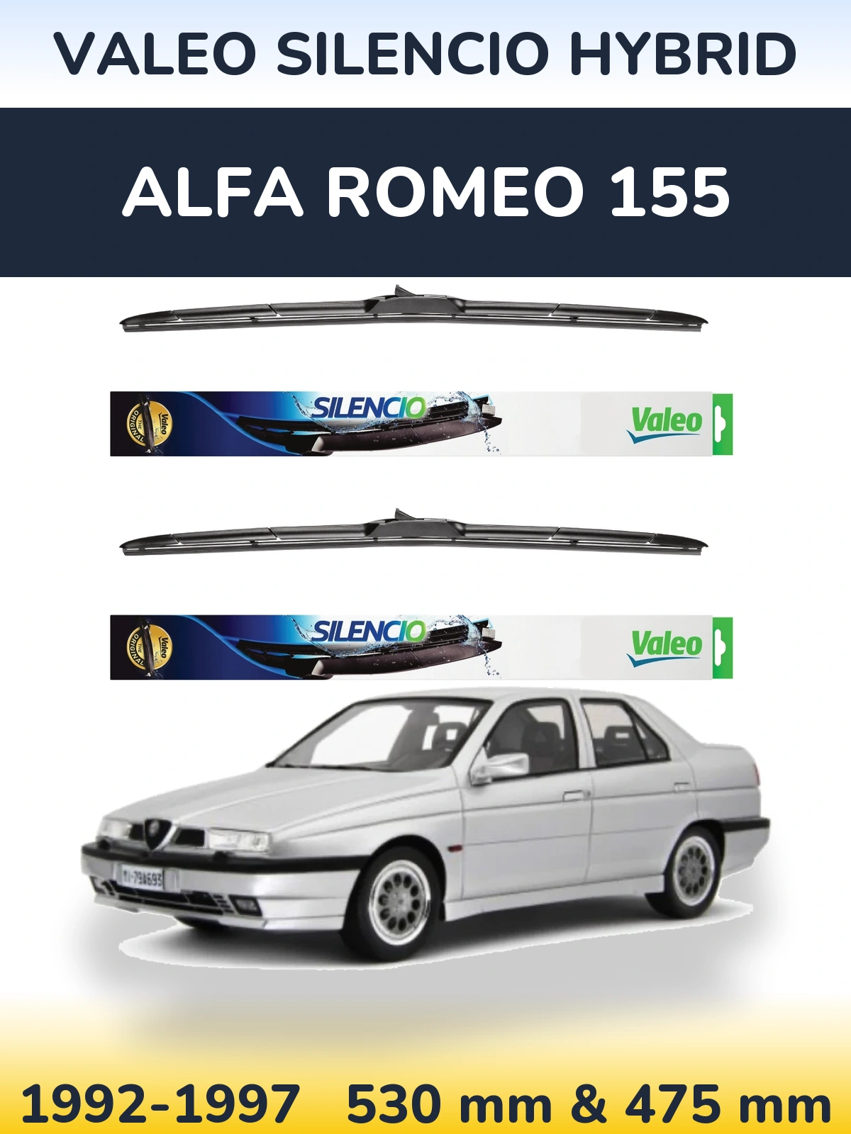 Ștergătoare Valeo Silencio Hybrid pentru Alfa Romeo 155