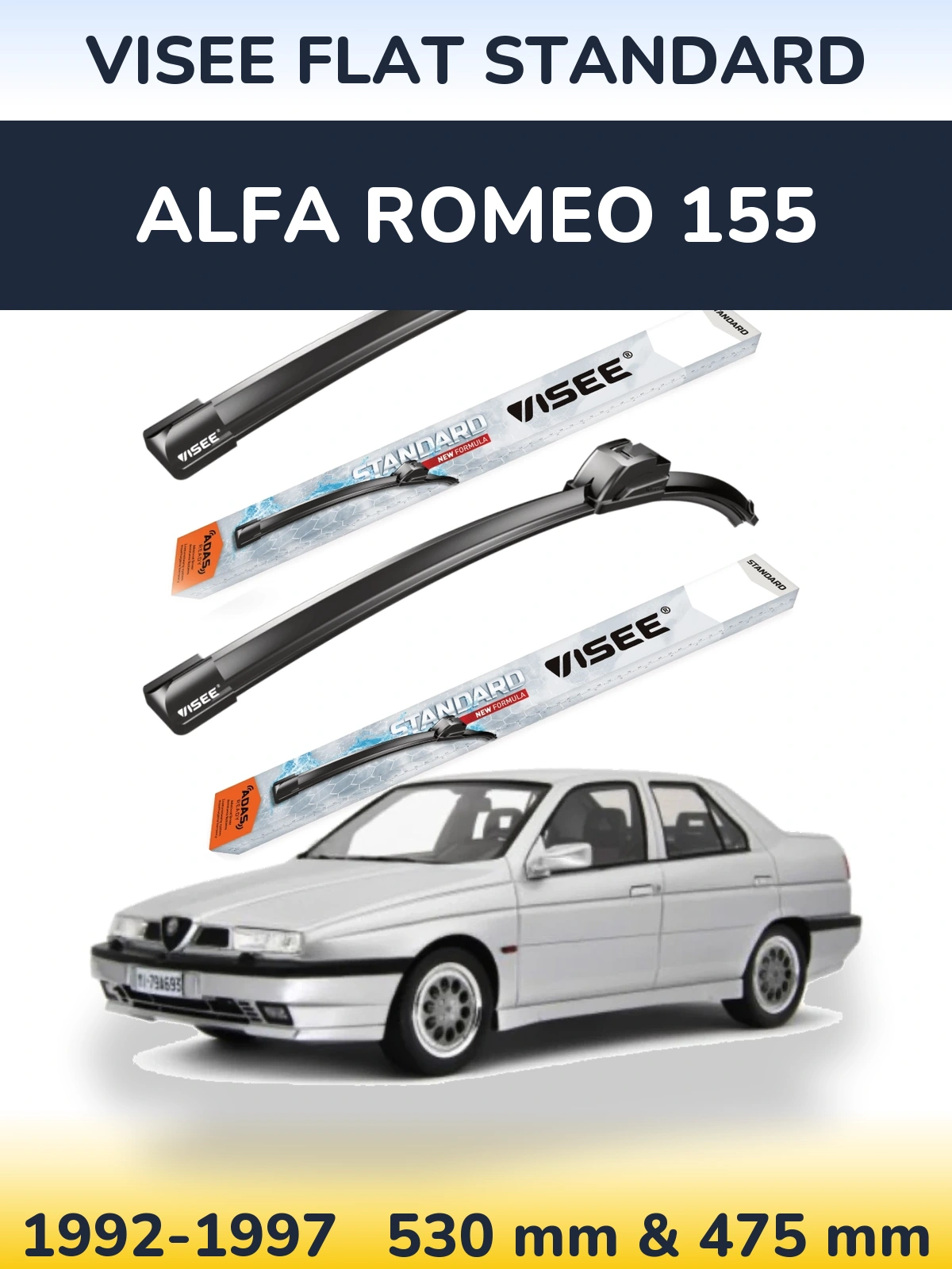 Ștergătoare VISEE FLAT STANDARD pentru Alfa Romeo 155