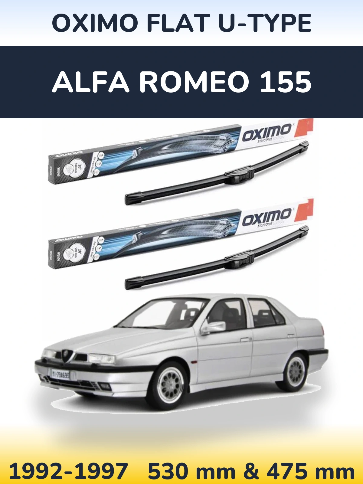 Ștergătoare Oximo Flat U-type pentru Alfa Romeo 155