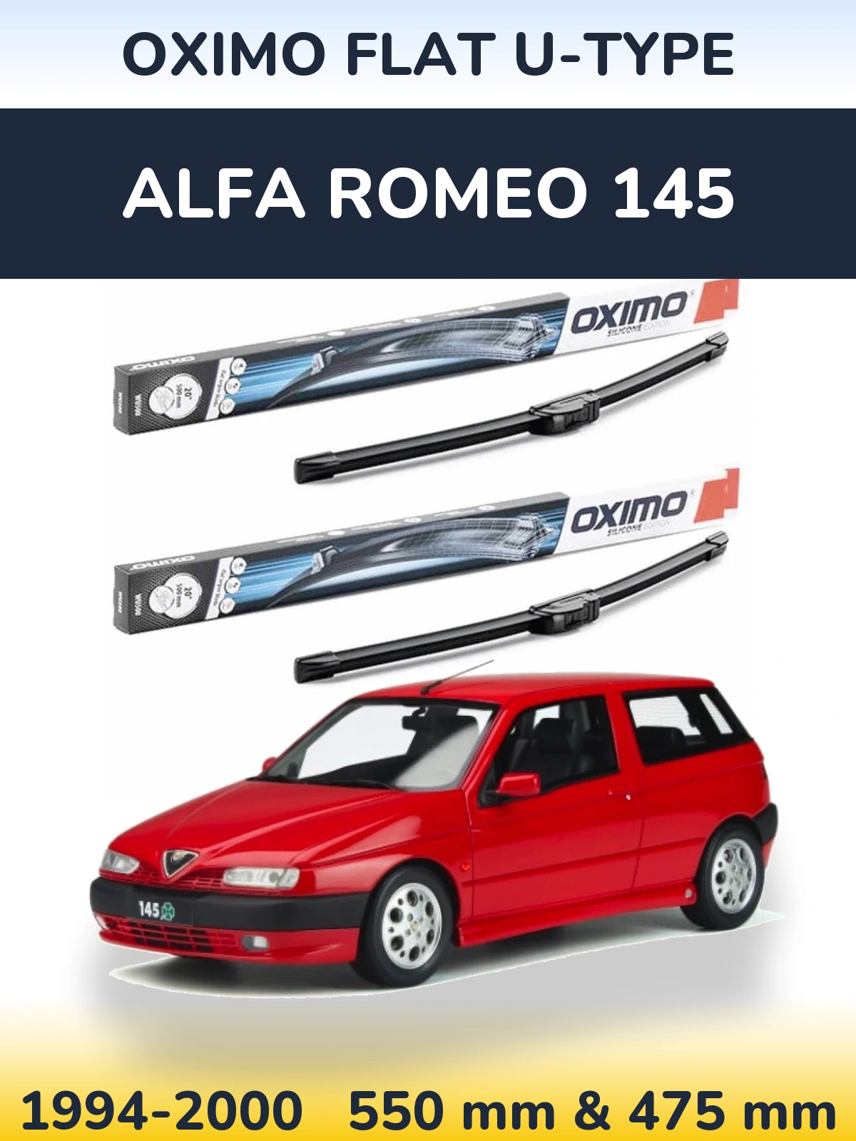 Ștergătoare Oximo Flat U-type pentru Alfa Romeo 145