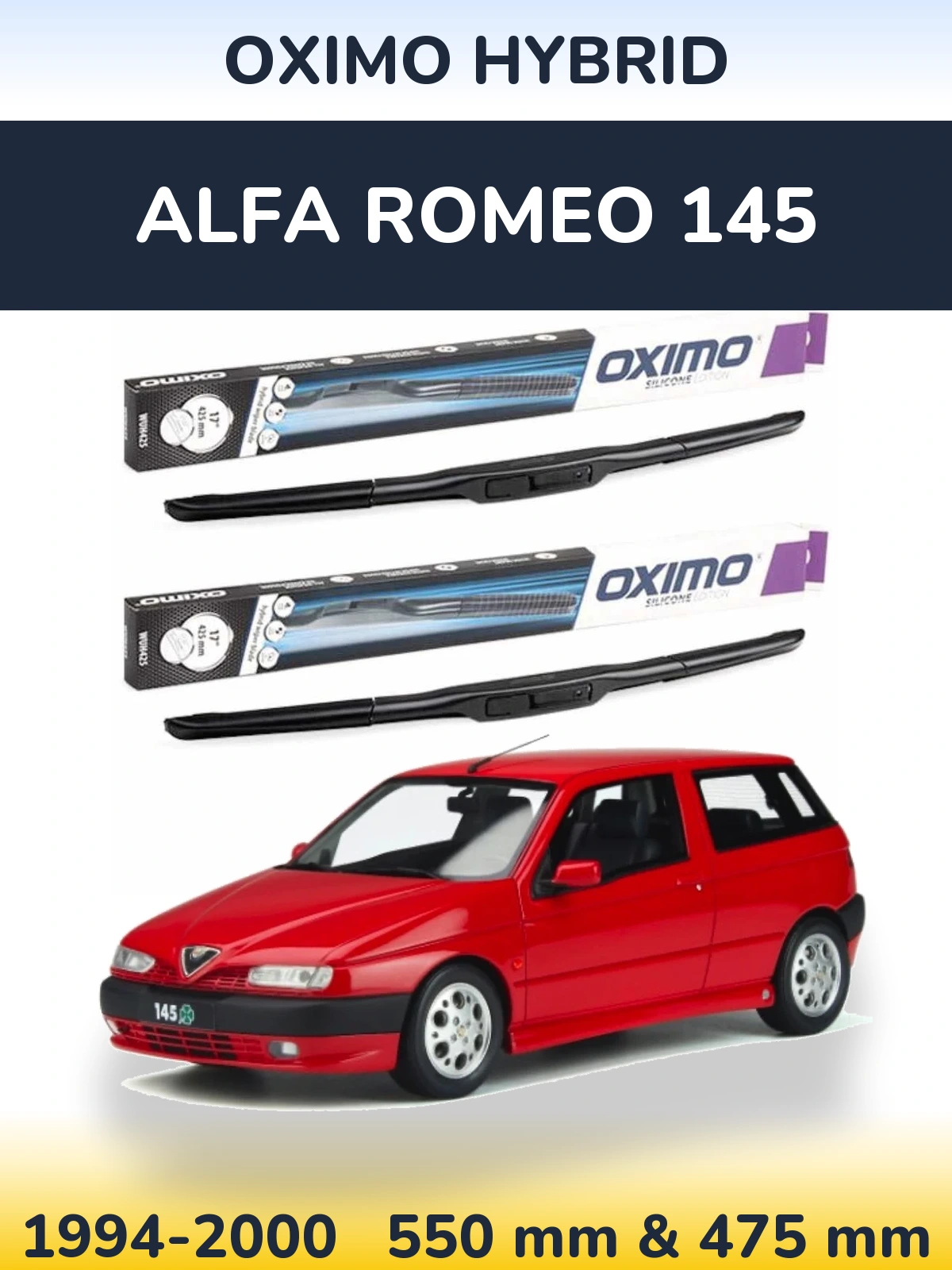 Ștergătoare Oximo Hybrid pentru Alfa Romeo 145
