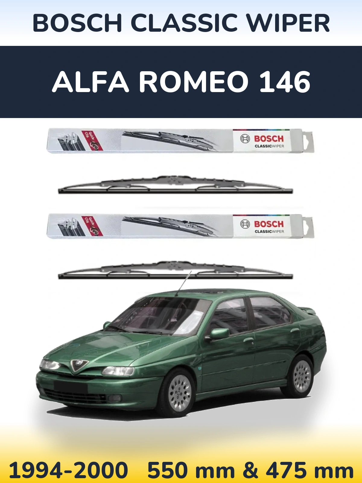 Ștergătoare BOSCH Classic Wiper pentru Alfa Romeo 146