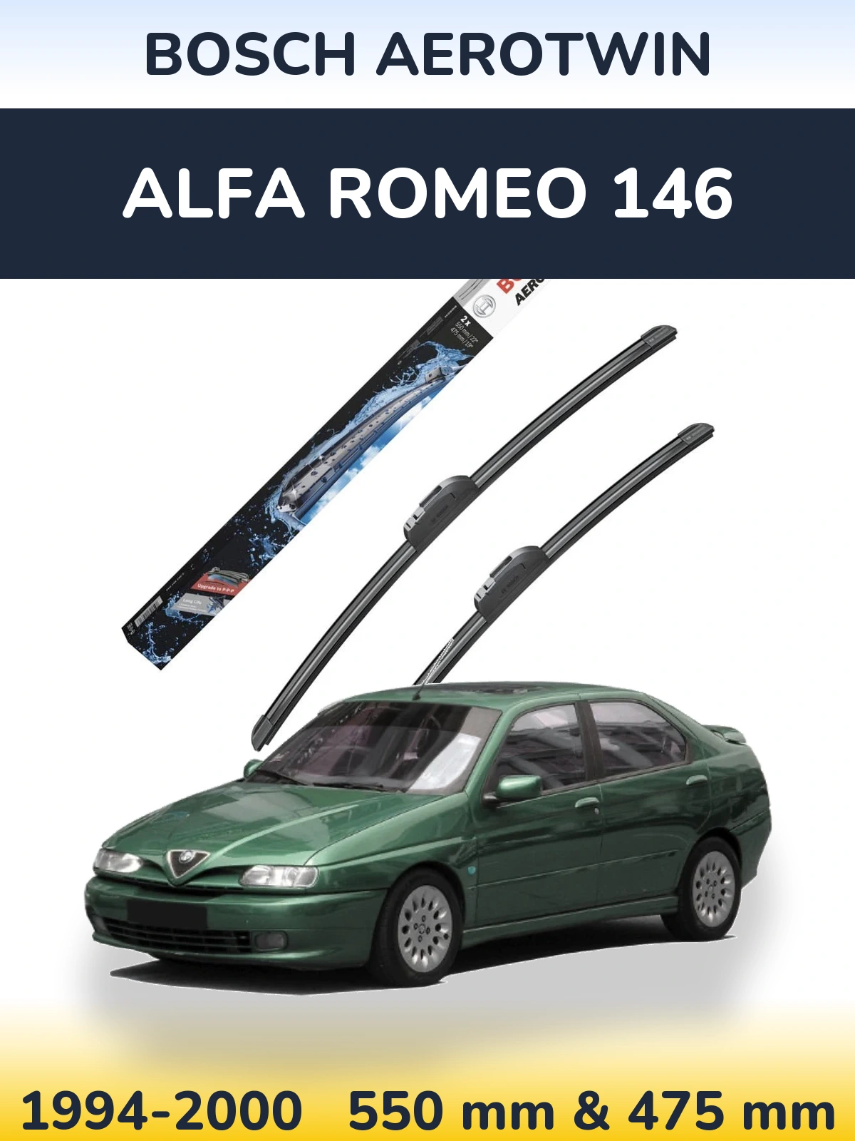 Ștergătoare BOSCH AeroTwin pentru Alfa Romeo 146