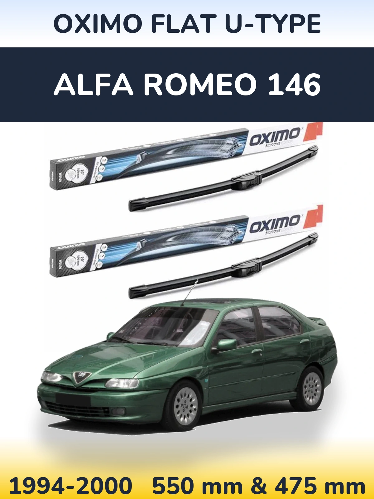 Ștergătoare Oximo Flat U-type pentru Alfa Romeo 146