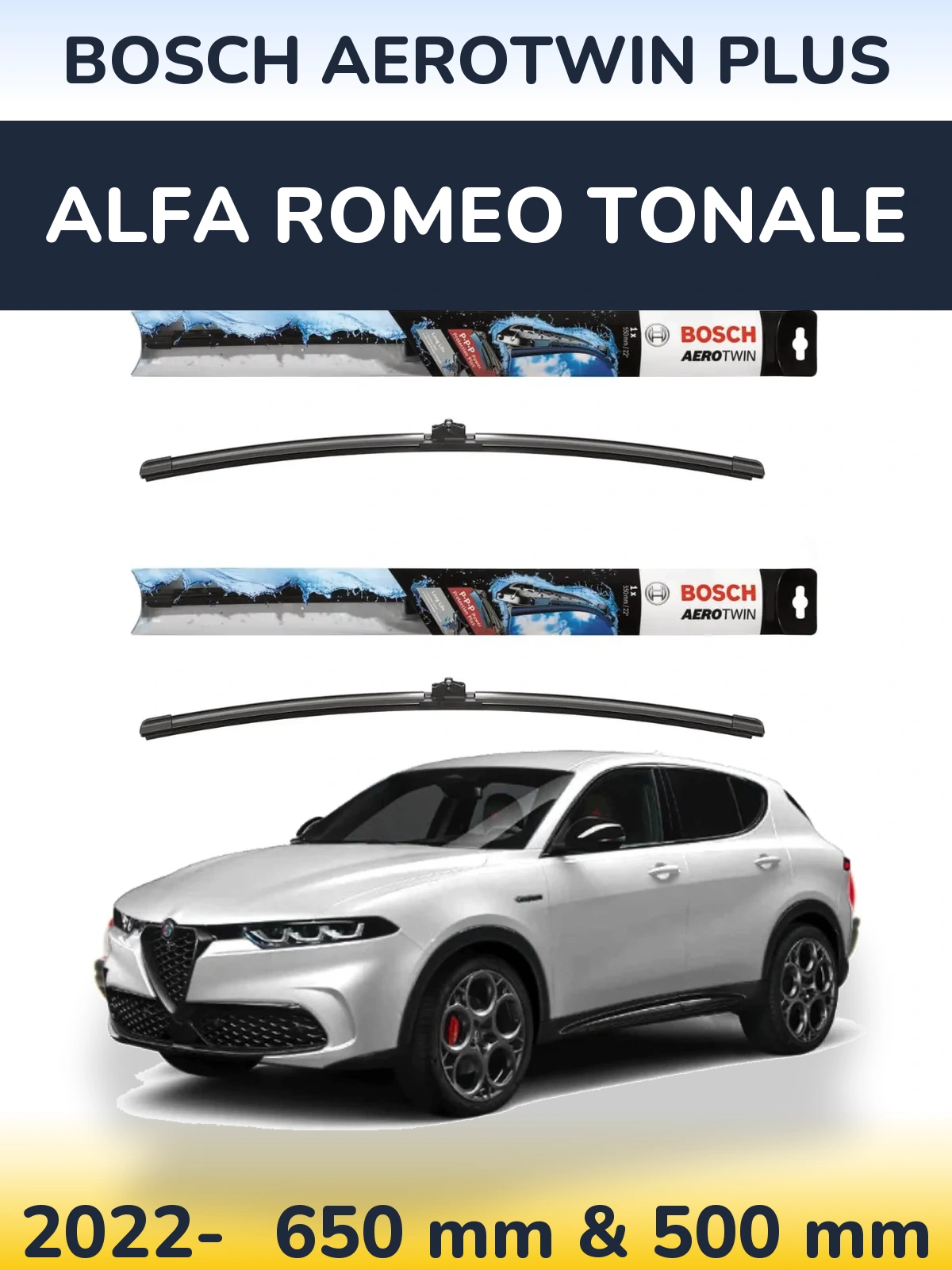 Ștergătoare BOSCH AeroTwin Plus pentru Alfa Romeo Tonale
