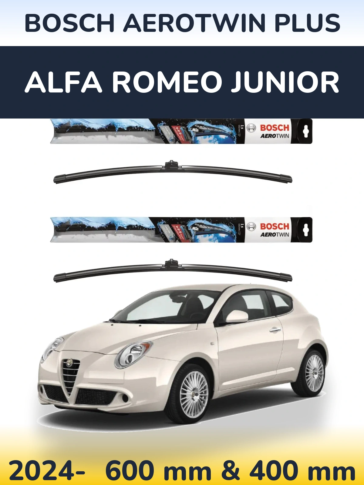Ștergătoare BOSCH AeroTwin Plus pentru Alfa Romeo Junior