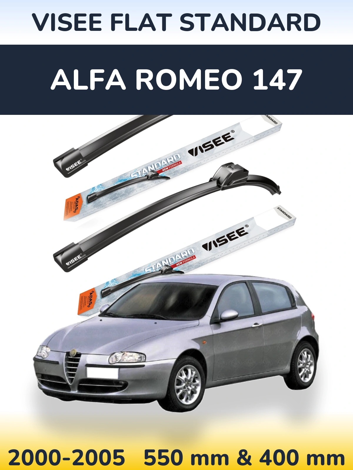 Ștergătoare VISEE FLAT STANDARD pentru Alfa Romeo 147