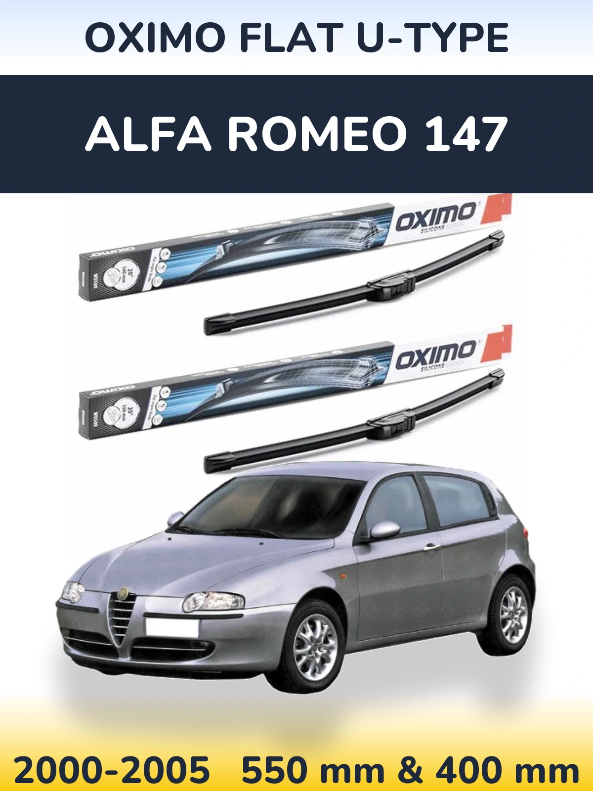 Ștergătoare Oximo Flat U-type pentru Alfa Romeo 147
