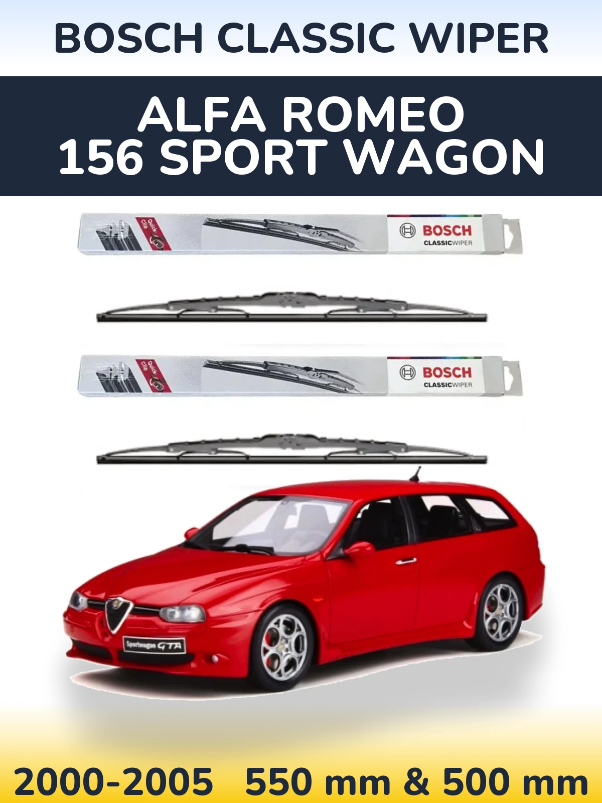 Ștergătoare BOSCH Classic Wiper pentru Alfa Romeo 156 Sport Wagon