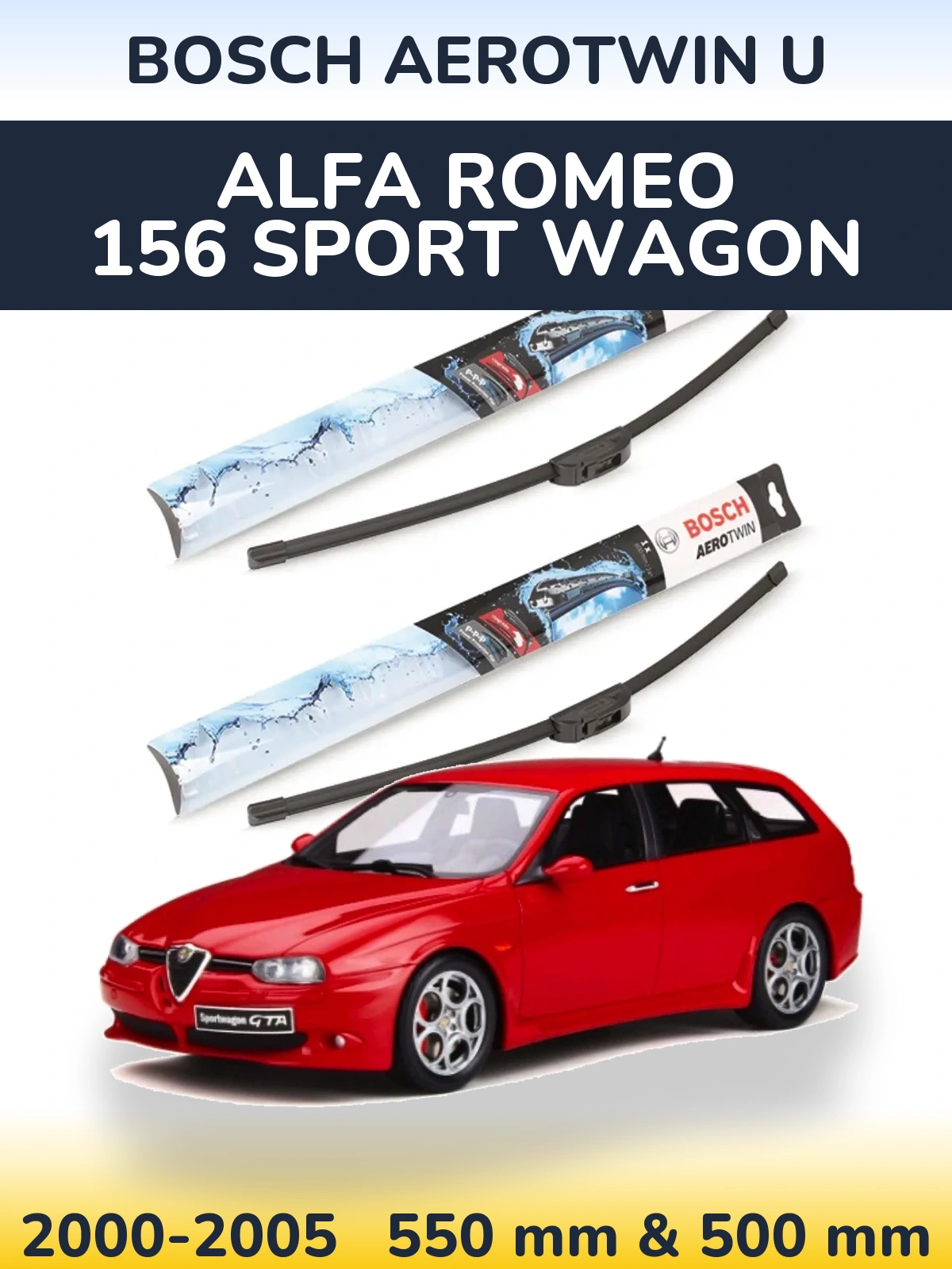 Ștergătoare BOSCH AeroTwin U pentru Alfa Romeo 156 Sport Wagon