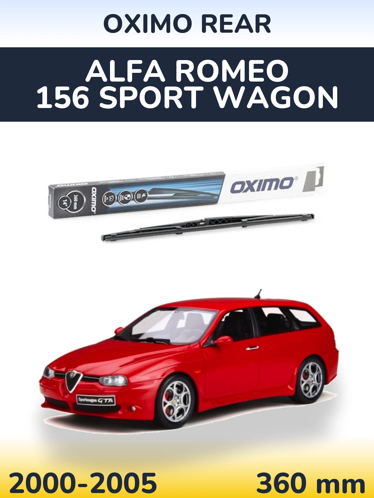 Ștergătoare Oximo Rear pentru Alfa Romeo 156 Sport Wagon