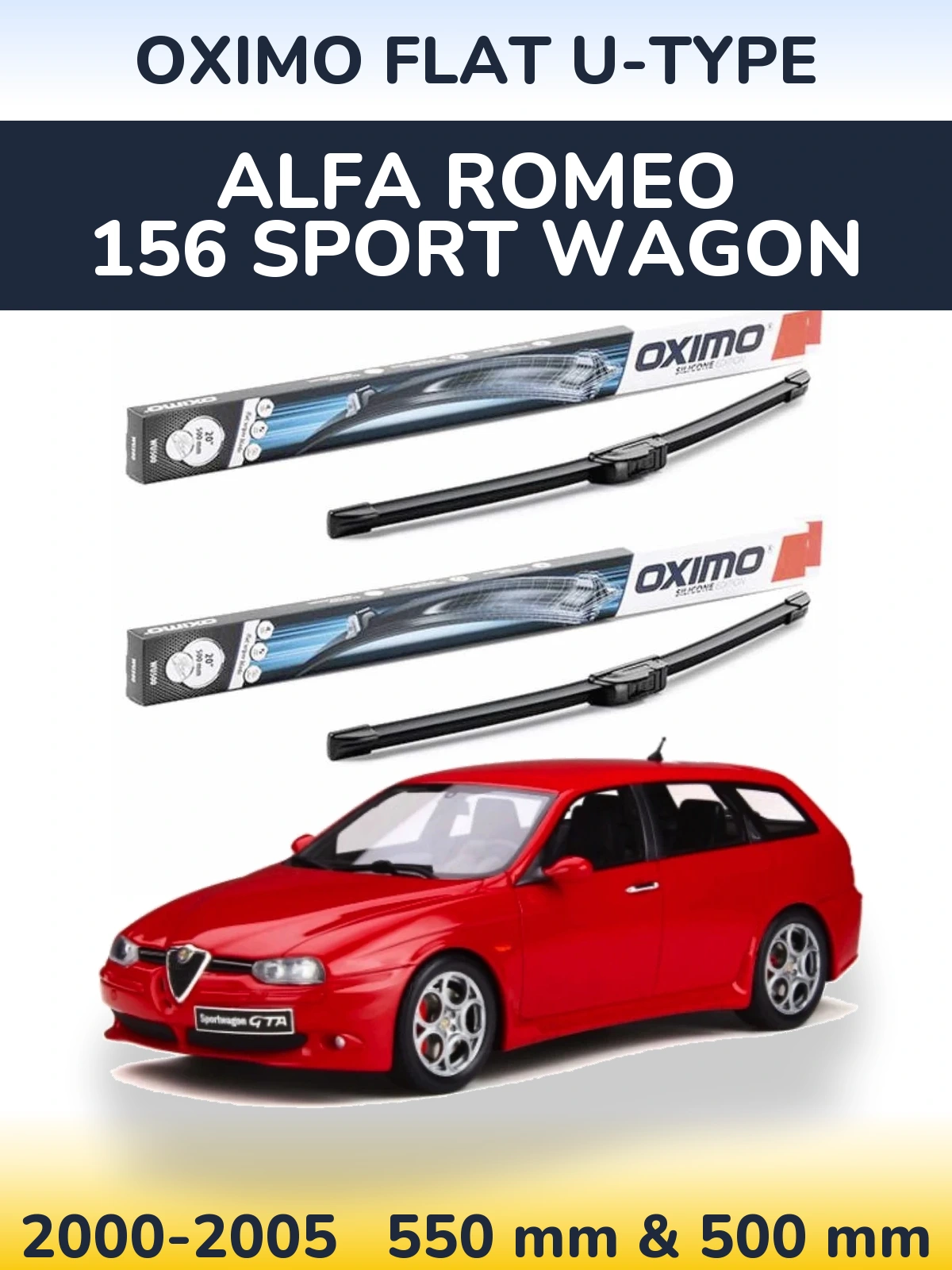 Ștergătoare Oximo Flat U-type pentru Alfa Romeo 156 Sport Wagon