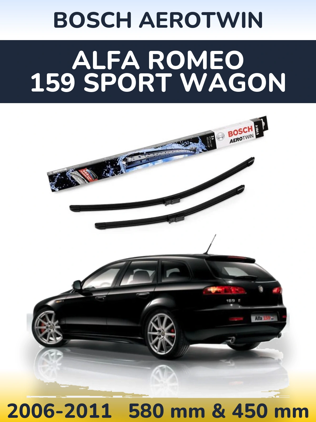 Ștergătoare BOSCH AeroTwin pentru Alfa Romeo 159 Sport Wagon