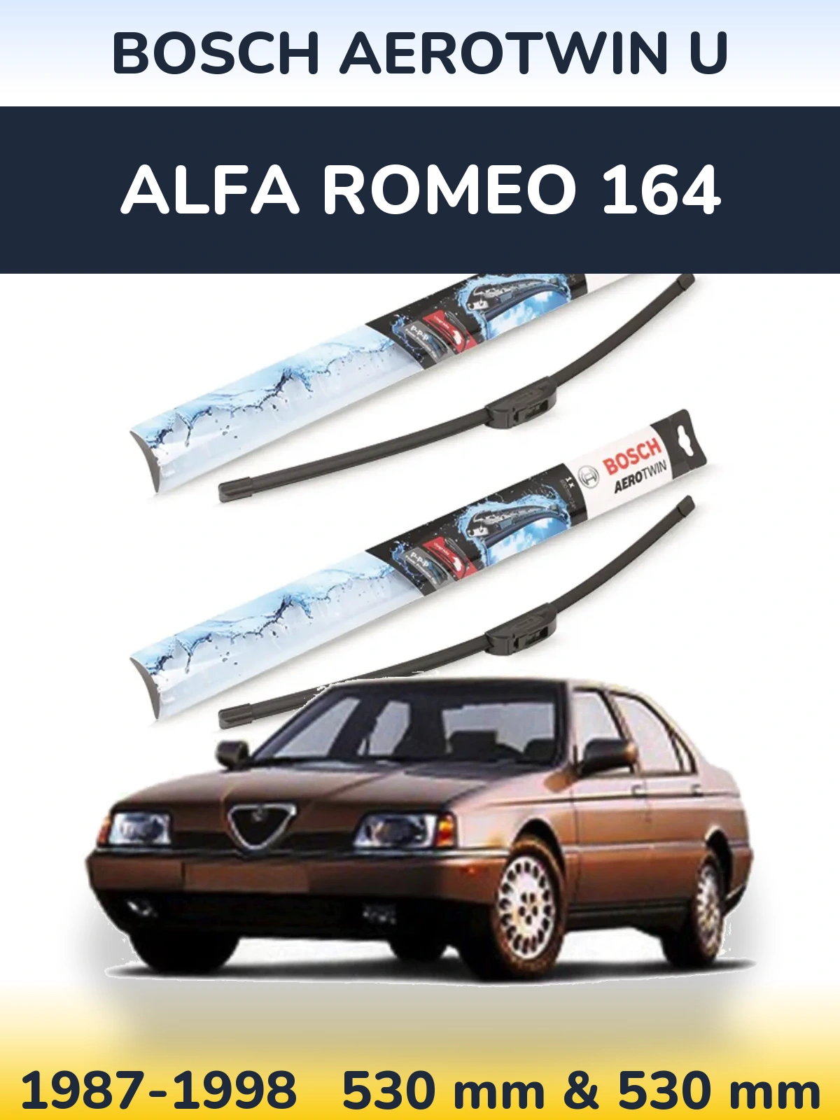 Ștergătoare BOSCH AeroTwin U pentru Alfa Romeo 164