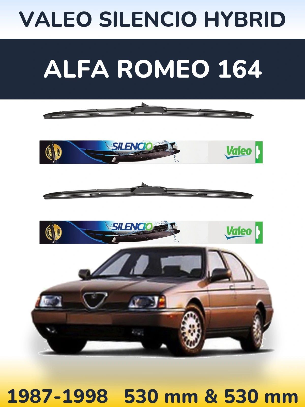 Ștergătoare Valeo Silencio Hybrid pentru Alfa Romeo 164