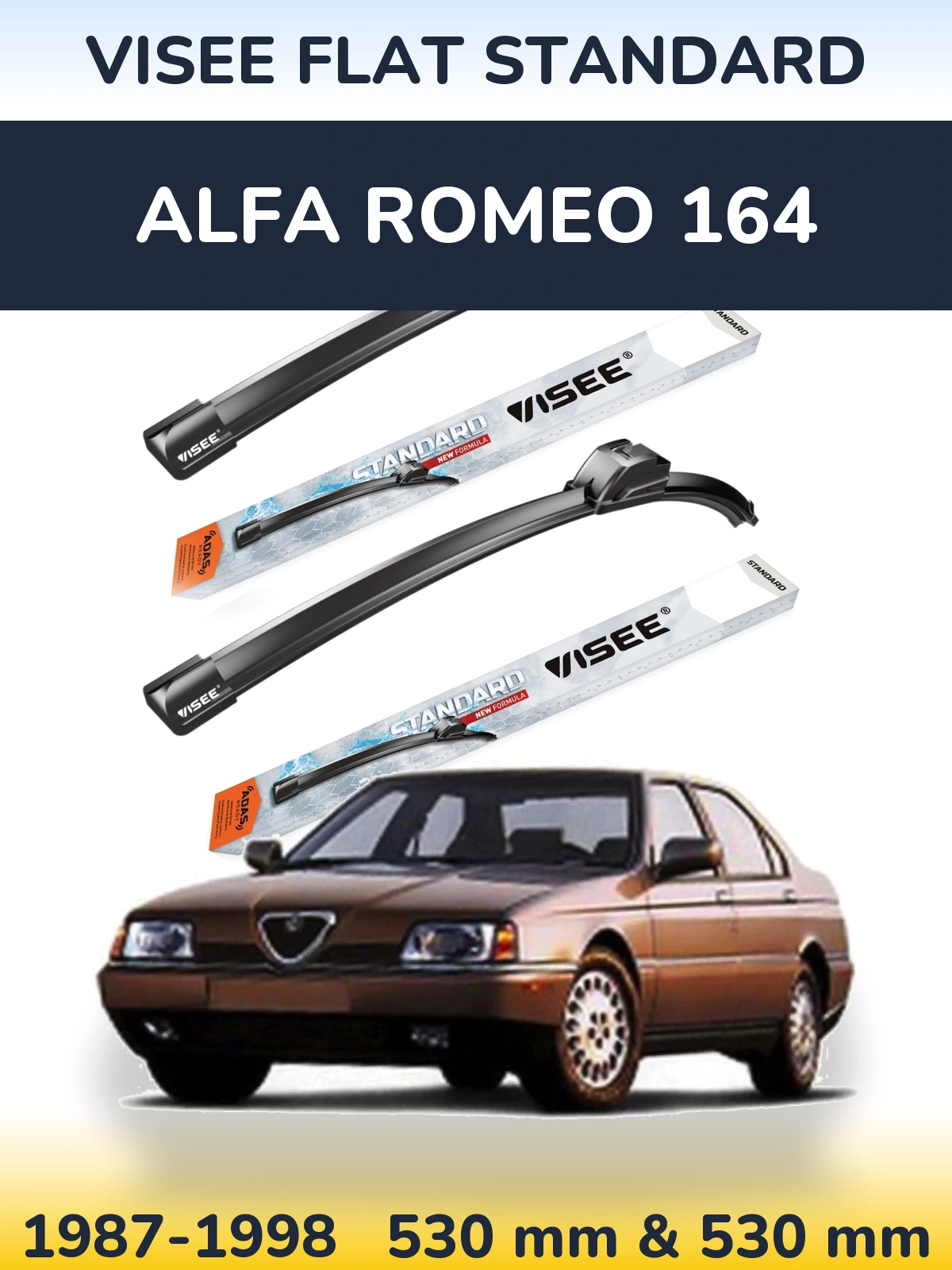 Ștergătoare VISEE FLAT STANDARD pentru Alfa Romeo 164