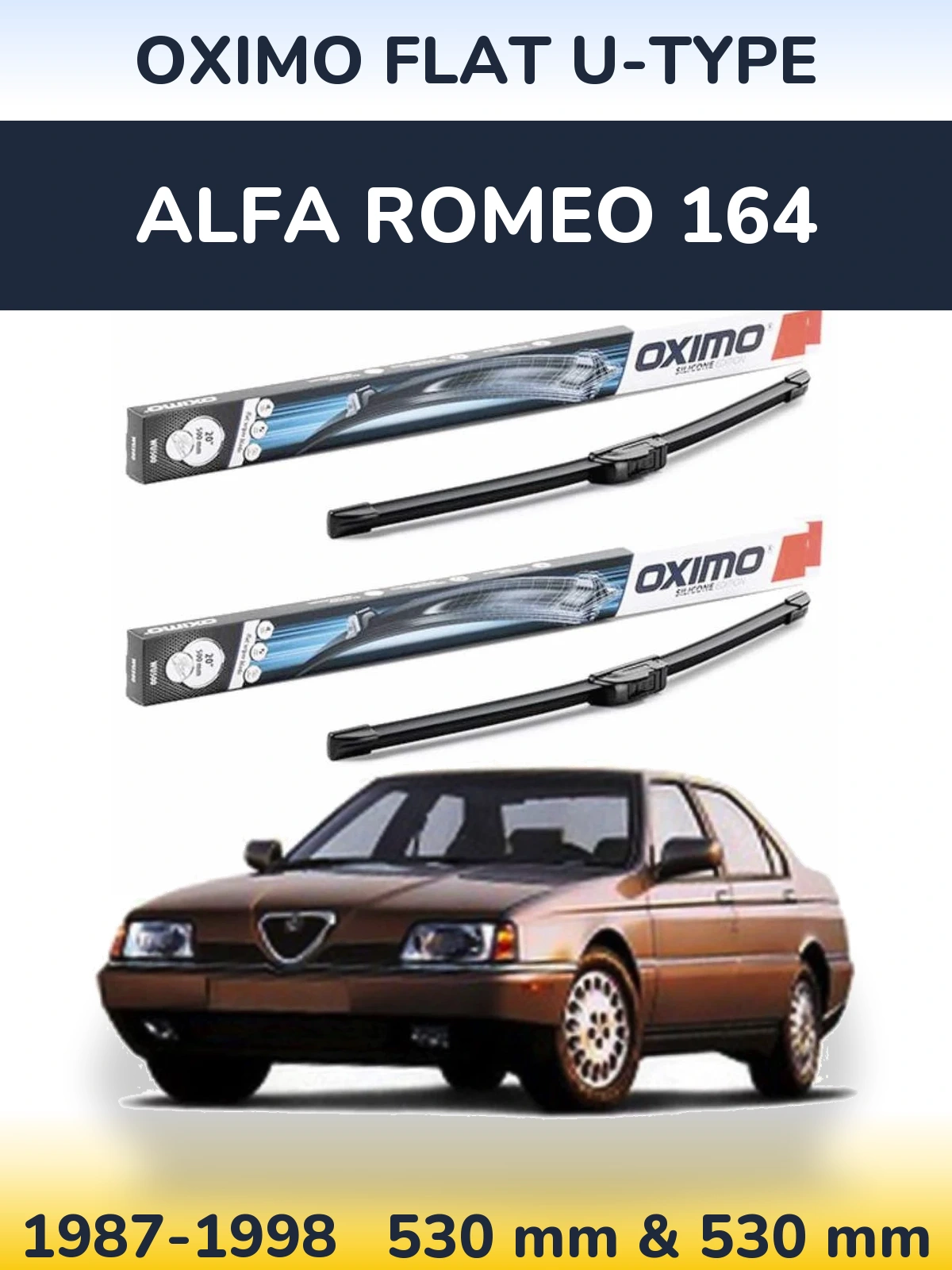 Ștergătoare Oximo Flat U-type pentru Alfa Romeo 164