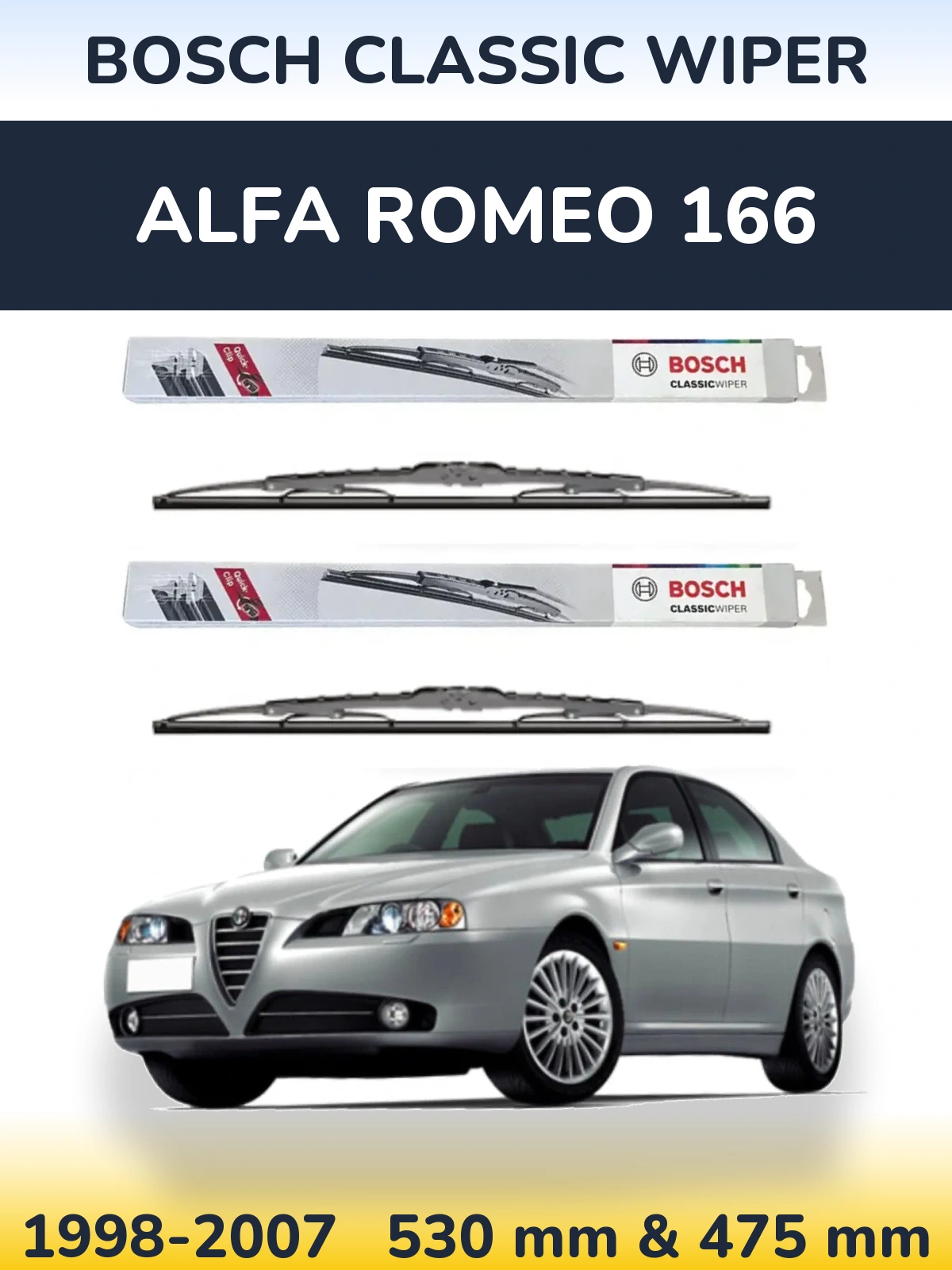 Ștergătoare BOSCH Classic Wiper pentru Alfa Romeo 166