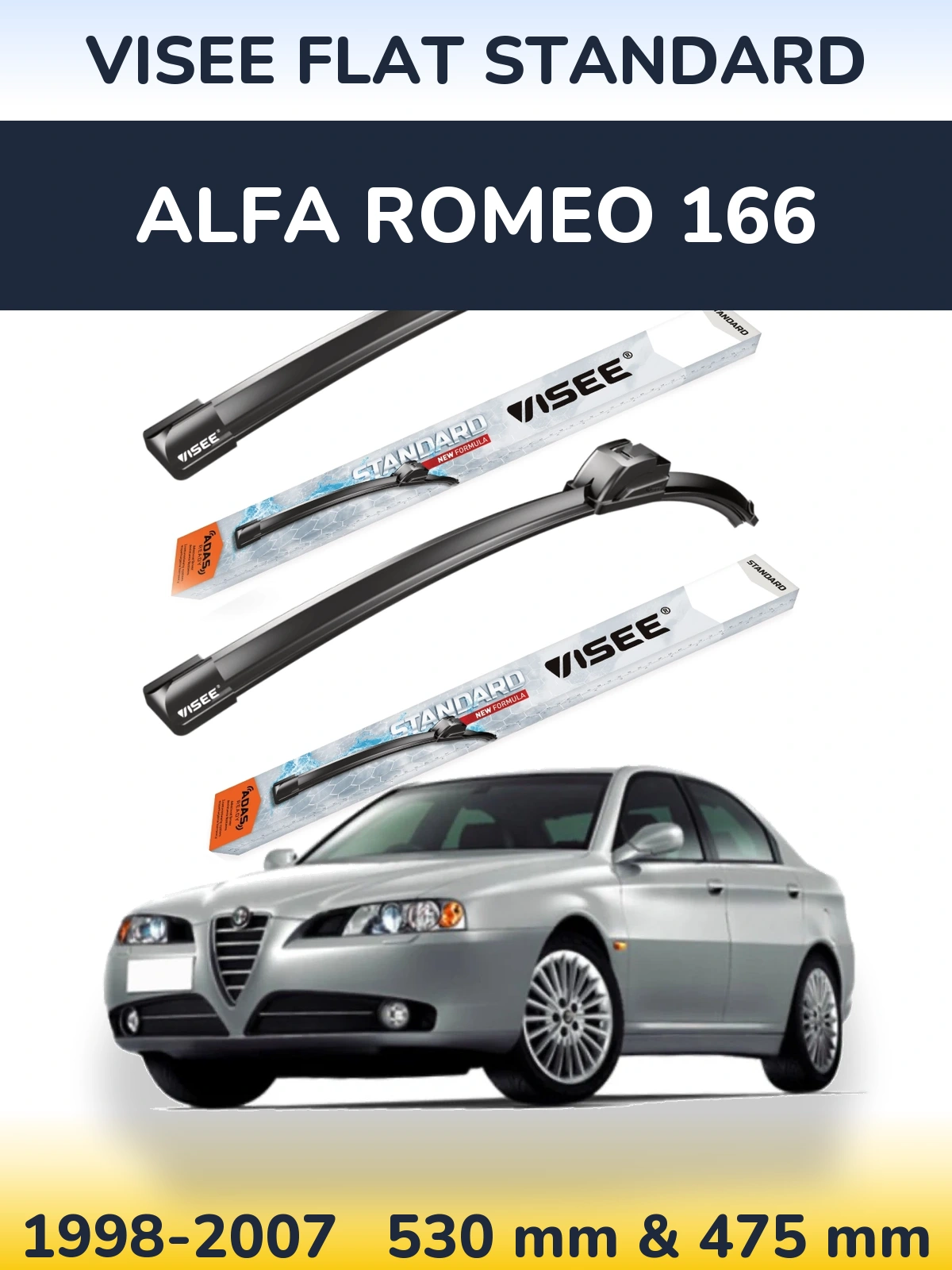 Ștergătoare VISEE FLAT STANDARD pentru Alfa Romeo 166