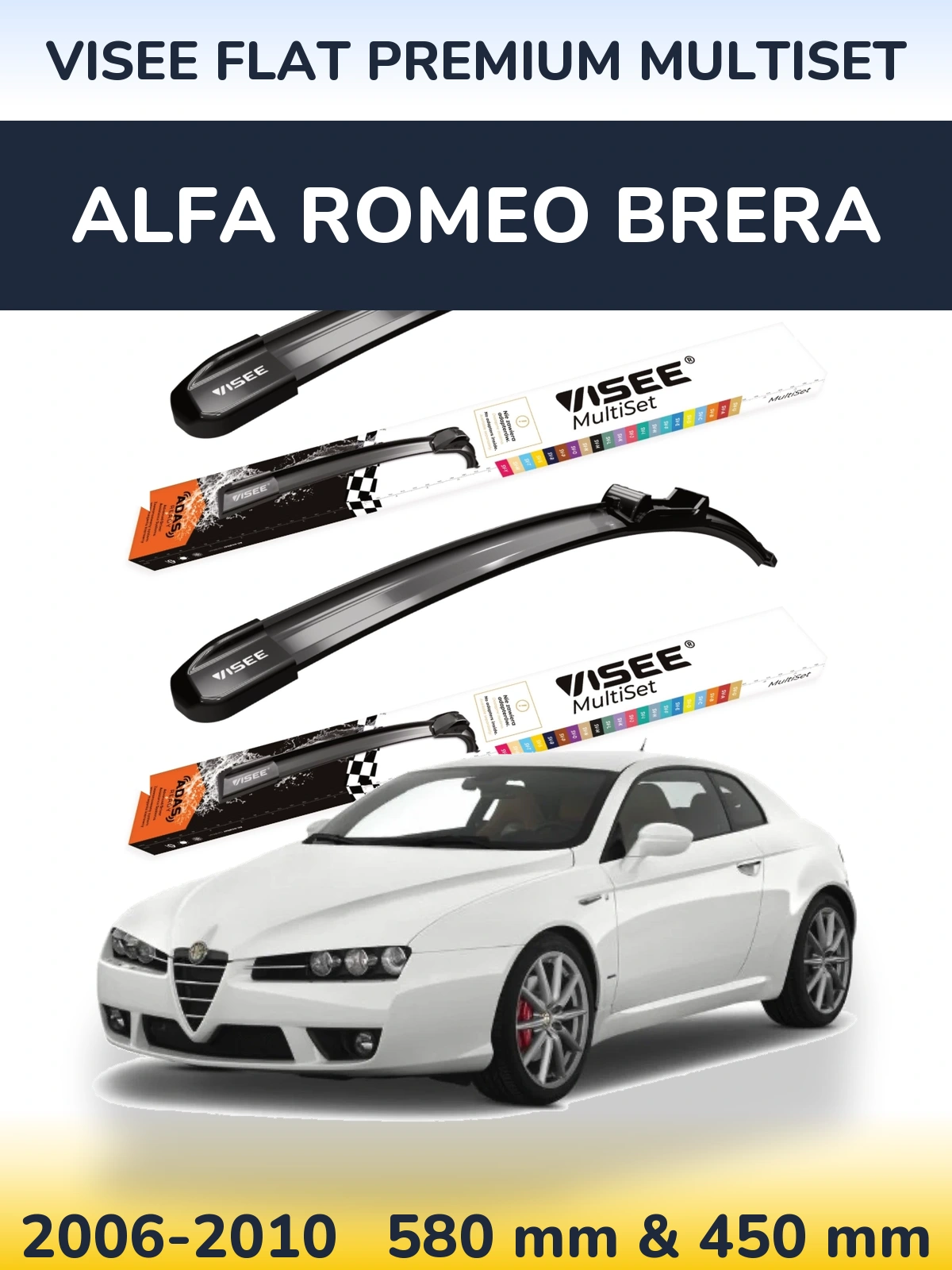 Ștergătoare VISEE FLAT PREMIUM MultiSet pentru Alfa Romeo Brera