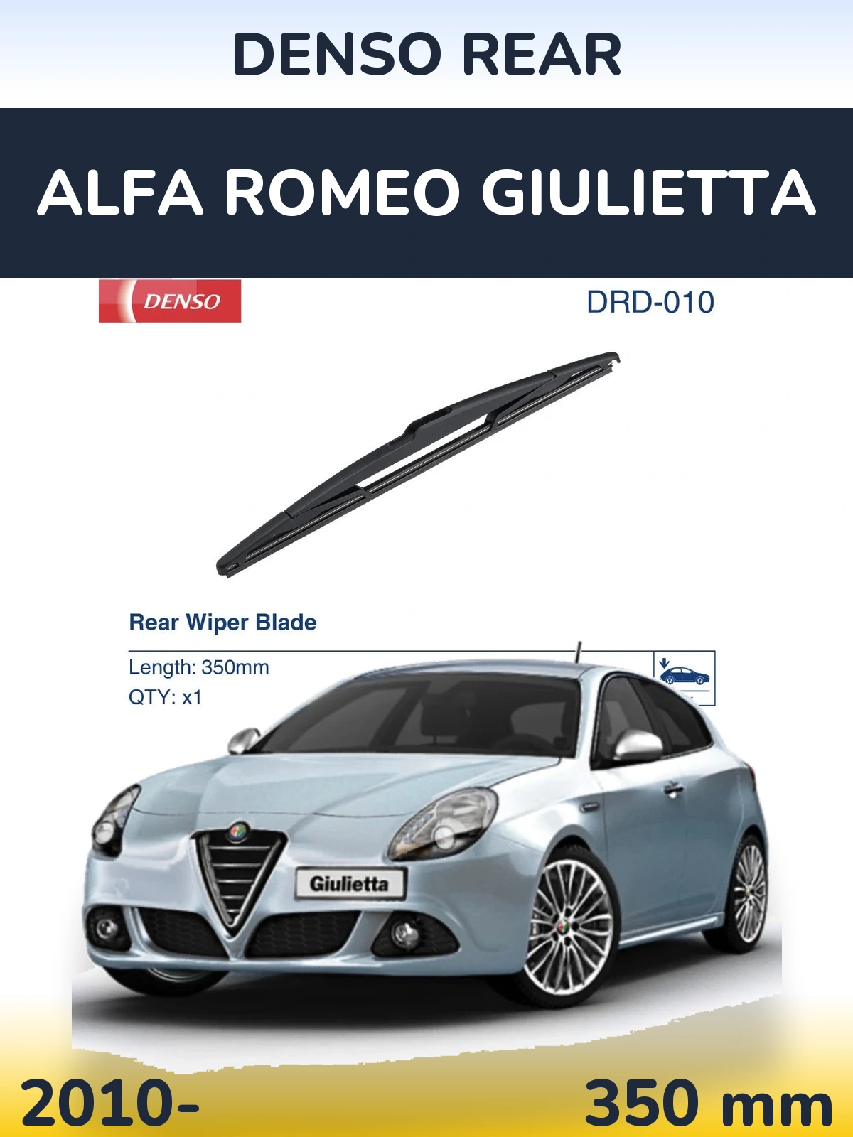 Ștergătoare Denso Rear pentru Alfa Romeo Giulietta
