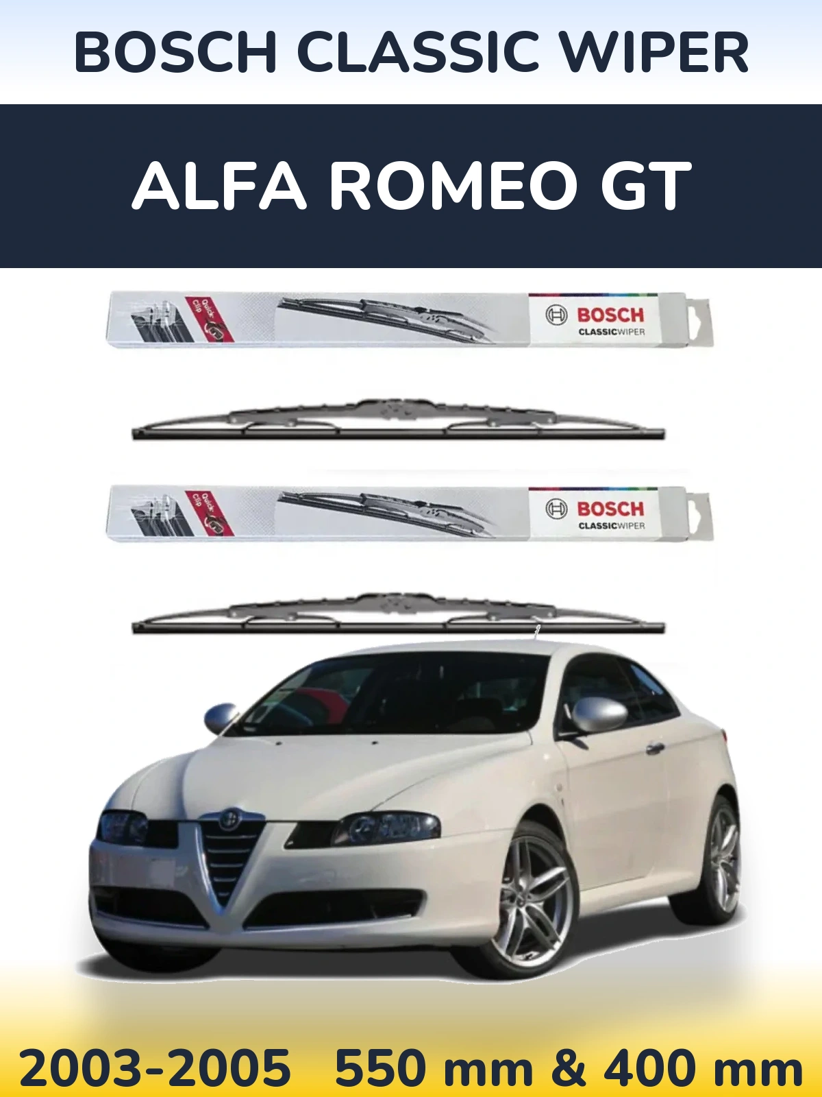 Ștergătoare BOSCH Classic Wiper pentru Alfa Romeo GT