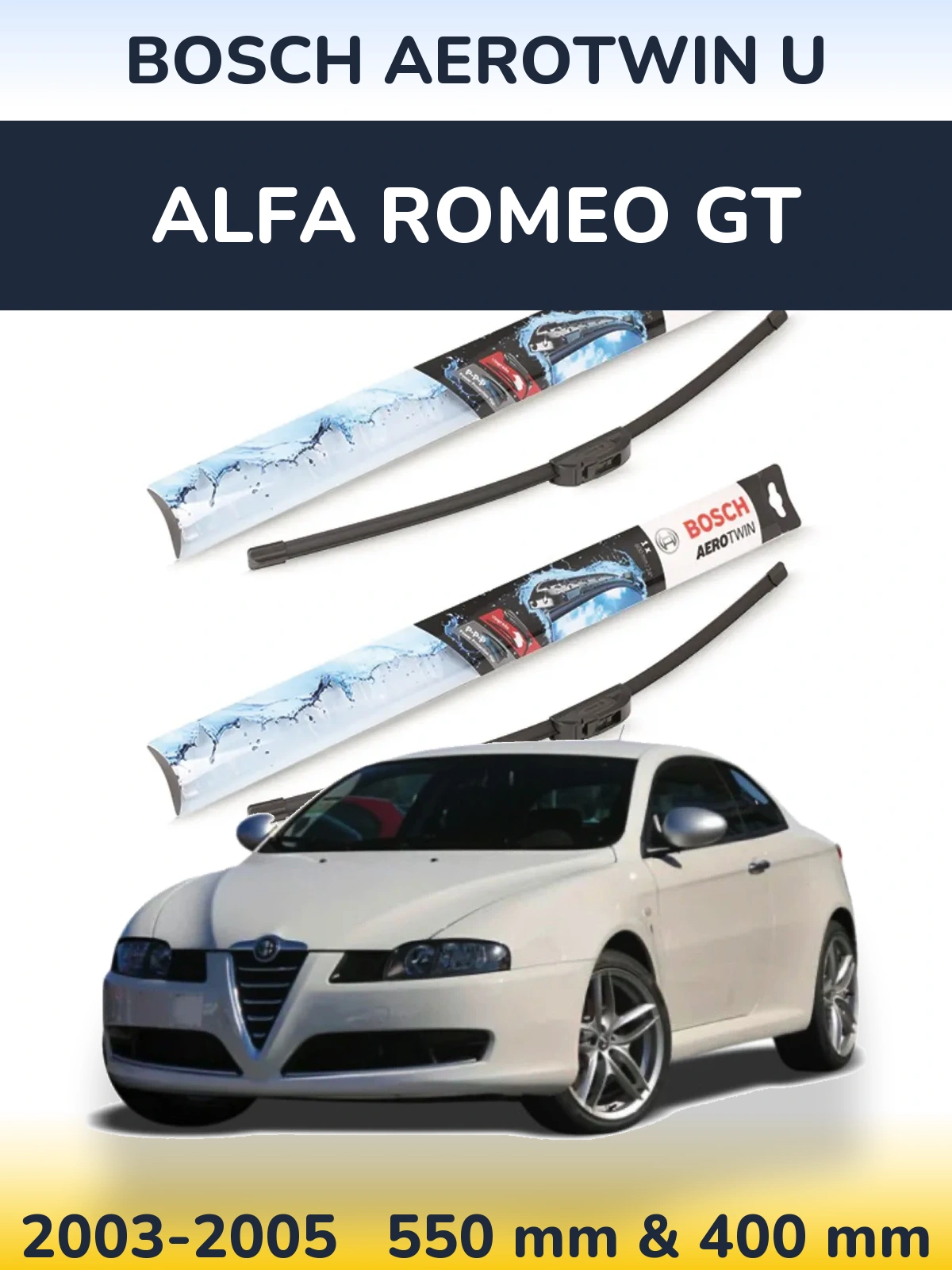 Ștergătoare BOSCH AeroTwin U pentru Alfa Romeo GT