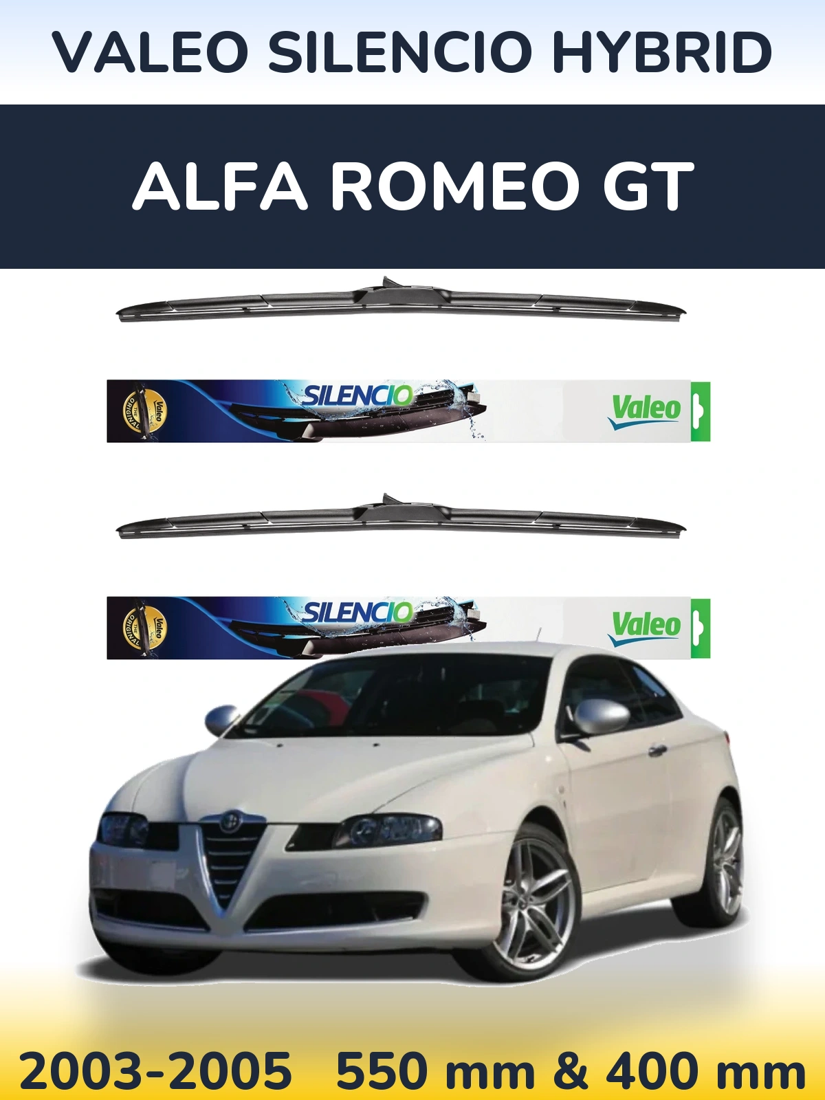 Ștergătoare Valeo Silencio Hybrid pentru Alfa Romeo GT