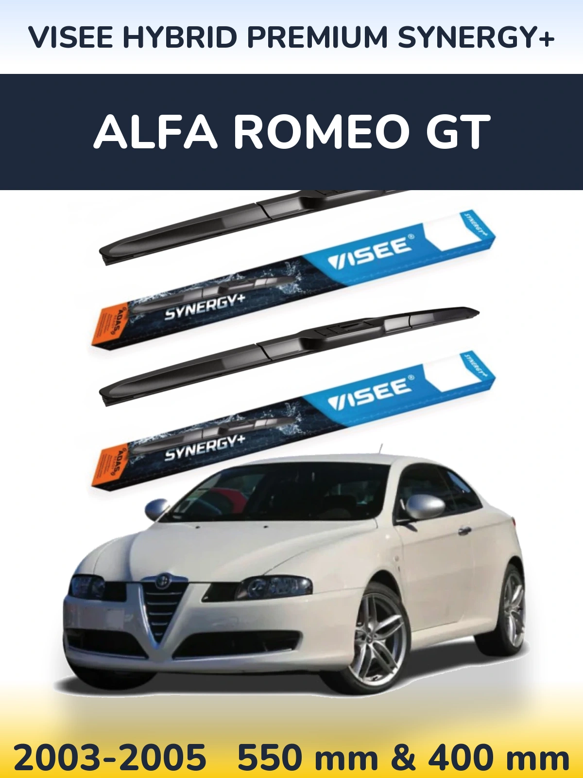 Ștergătoare VISEE HYBRID PREMIUM SYNERGY+ pentru Alfa Romeo GT