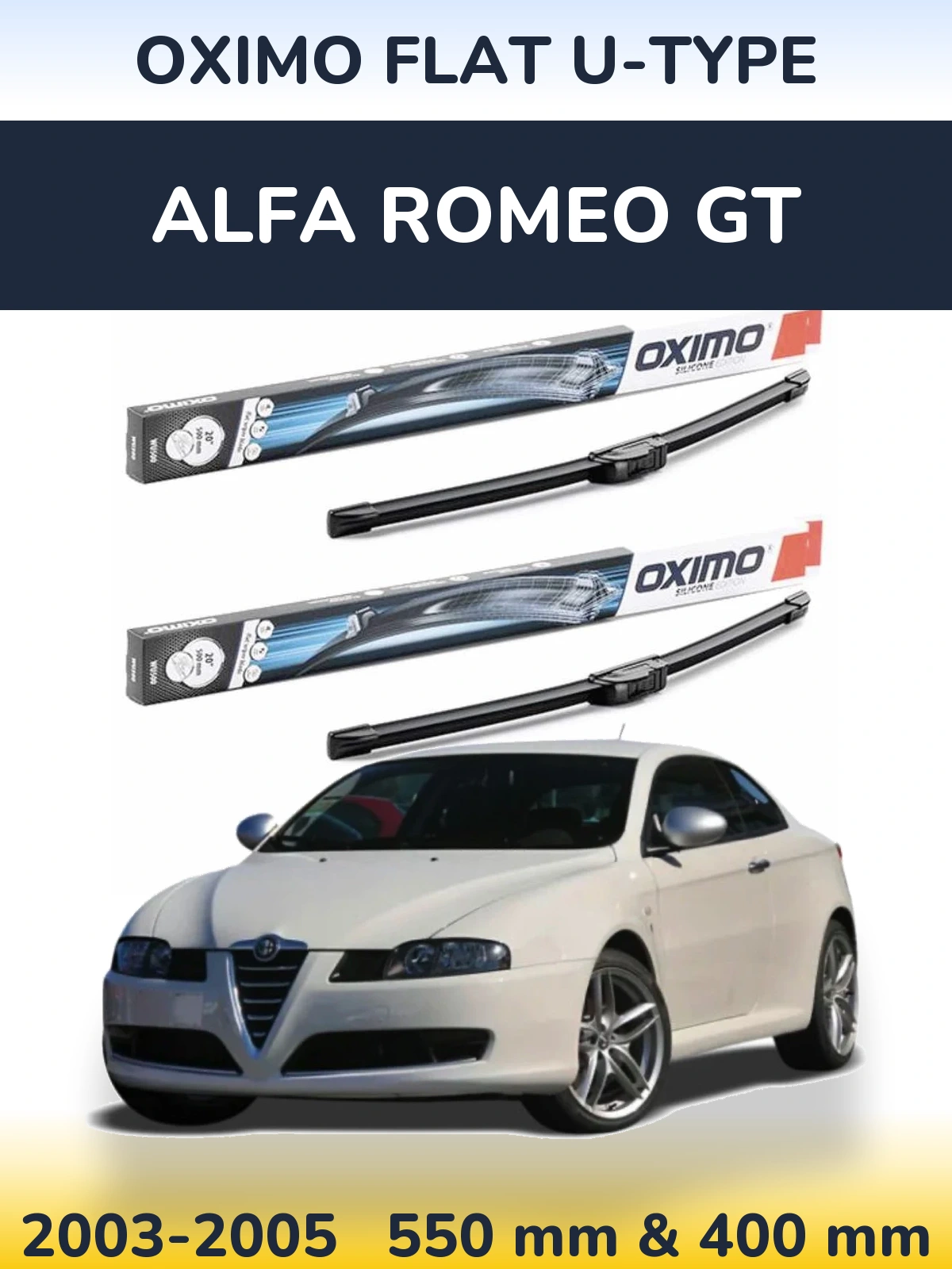 Ștergătoare Oximo Flat U-type pentru Alfa Romeo GT