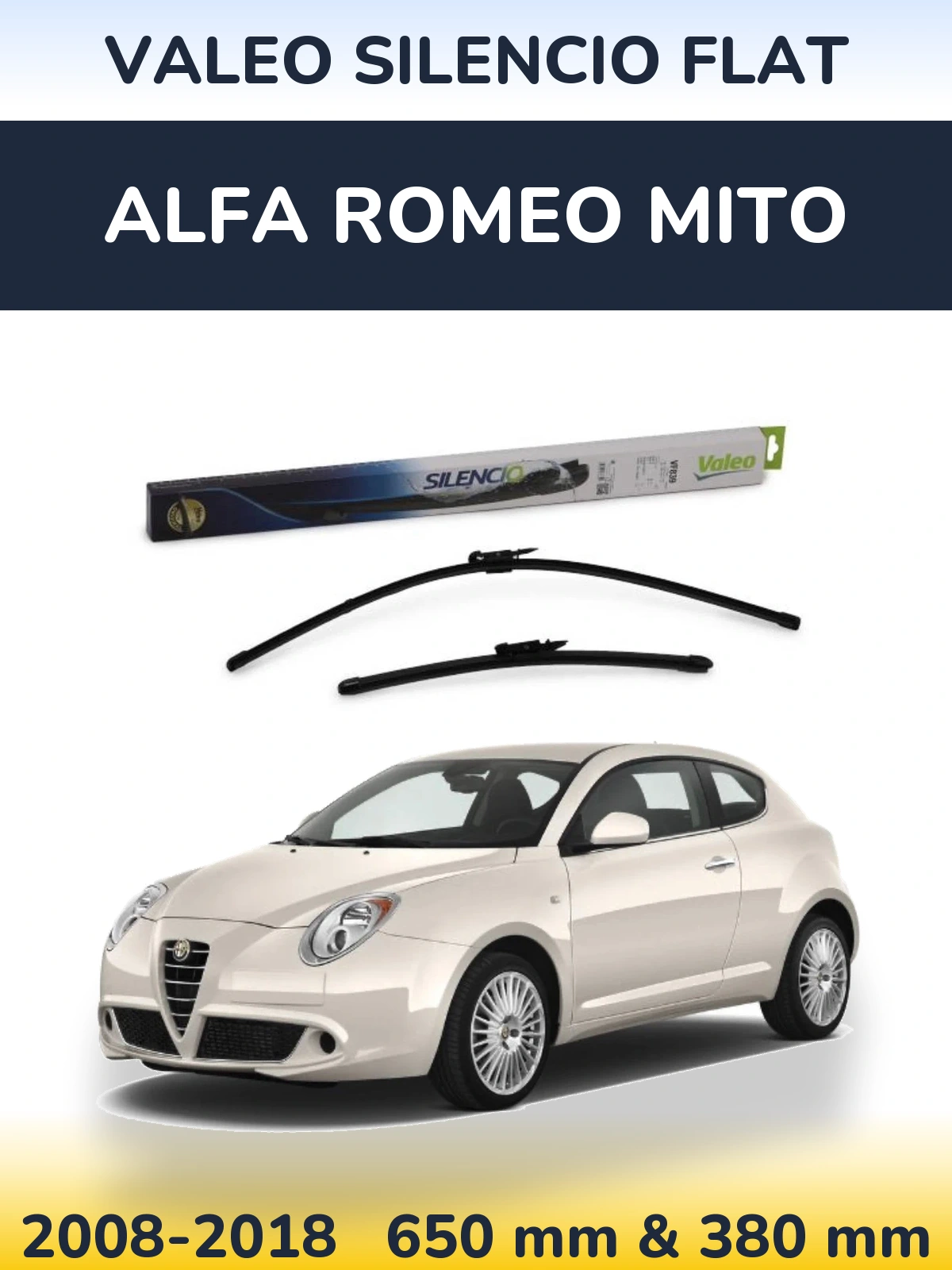 Ștergătoare Valeo Silencio Flat pentru Alfa Romeo MiTo