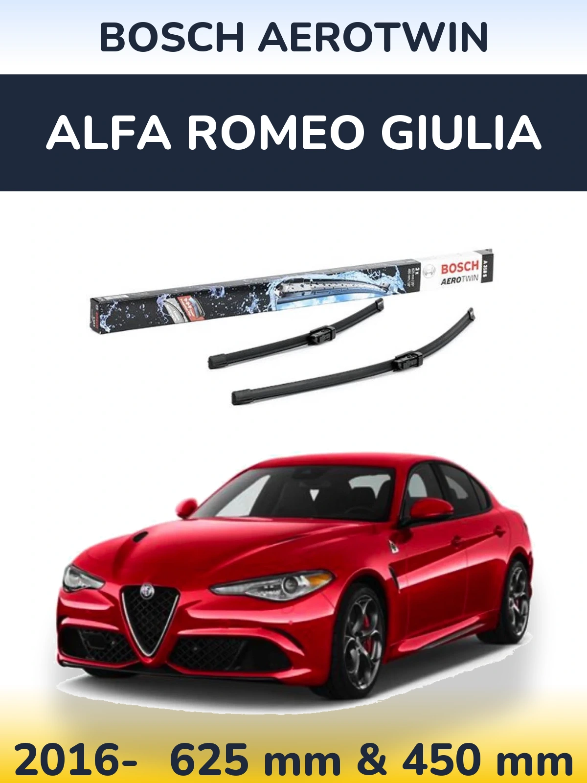 Ștergătoare BOSCH AeroTwin pentru Alfa Romeo Giulia