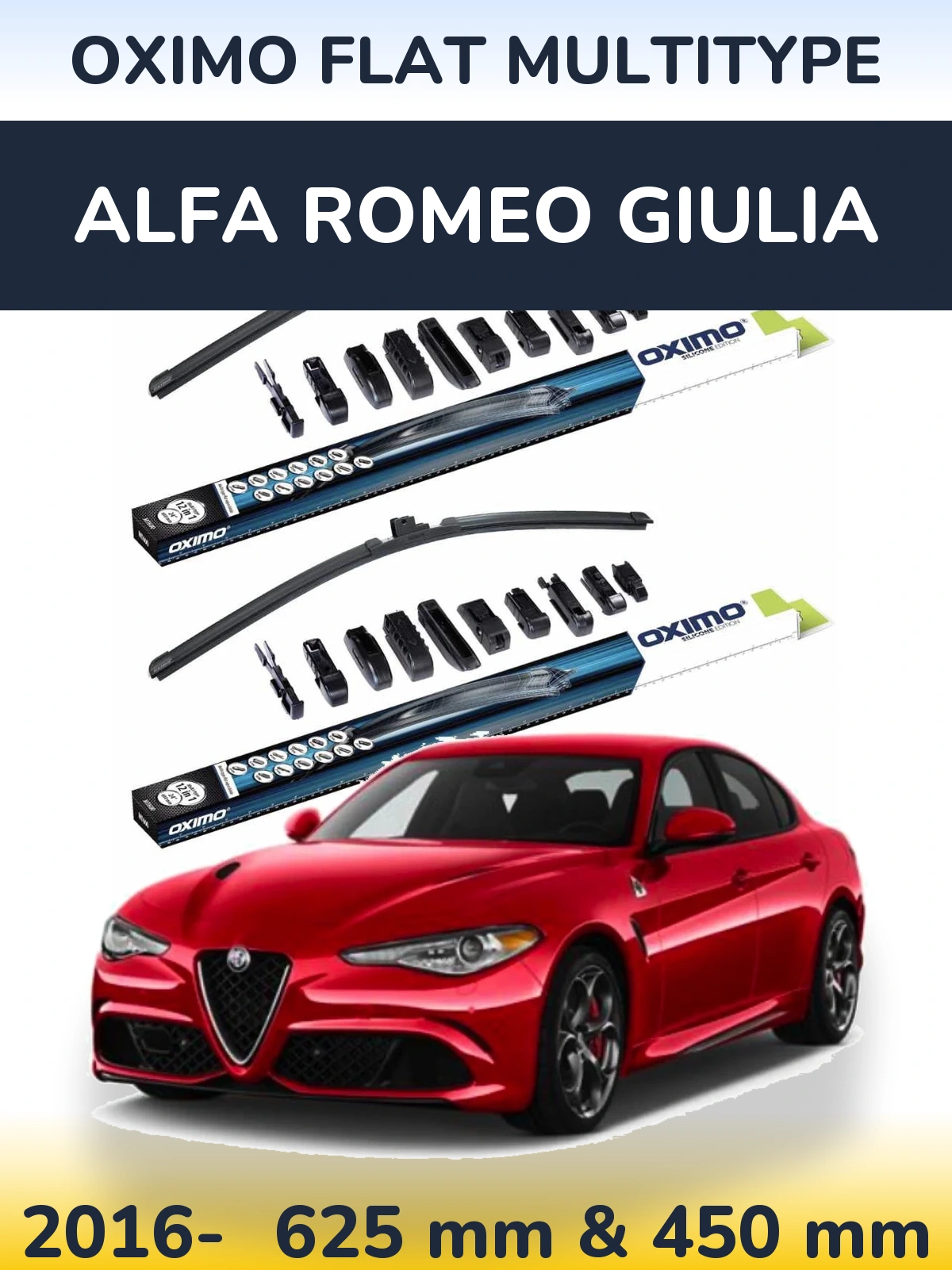 Ștergătoare Oximo Flat MultiTipe pentru Alfa Romeo Giulia
