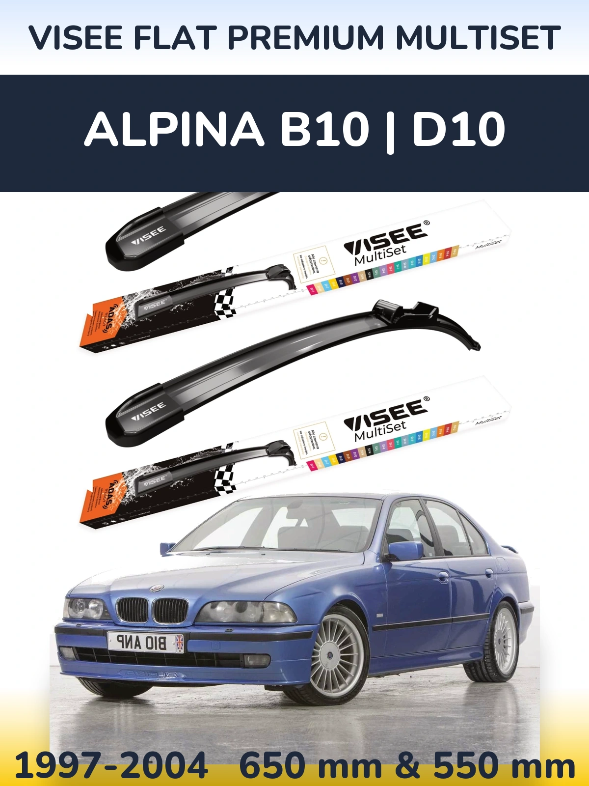 Ștergătoare VISEE FLAT PREMIUM MultiSet pentru Alpina B10 | D10