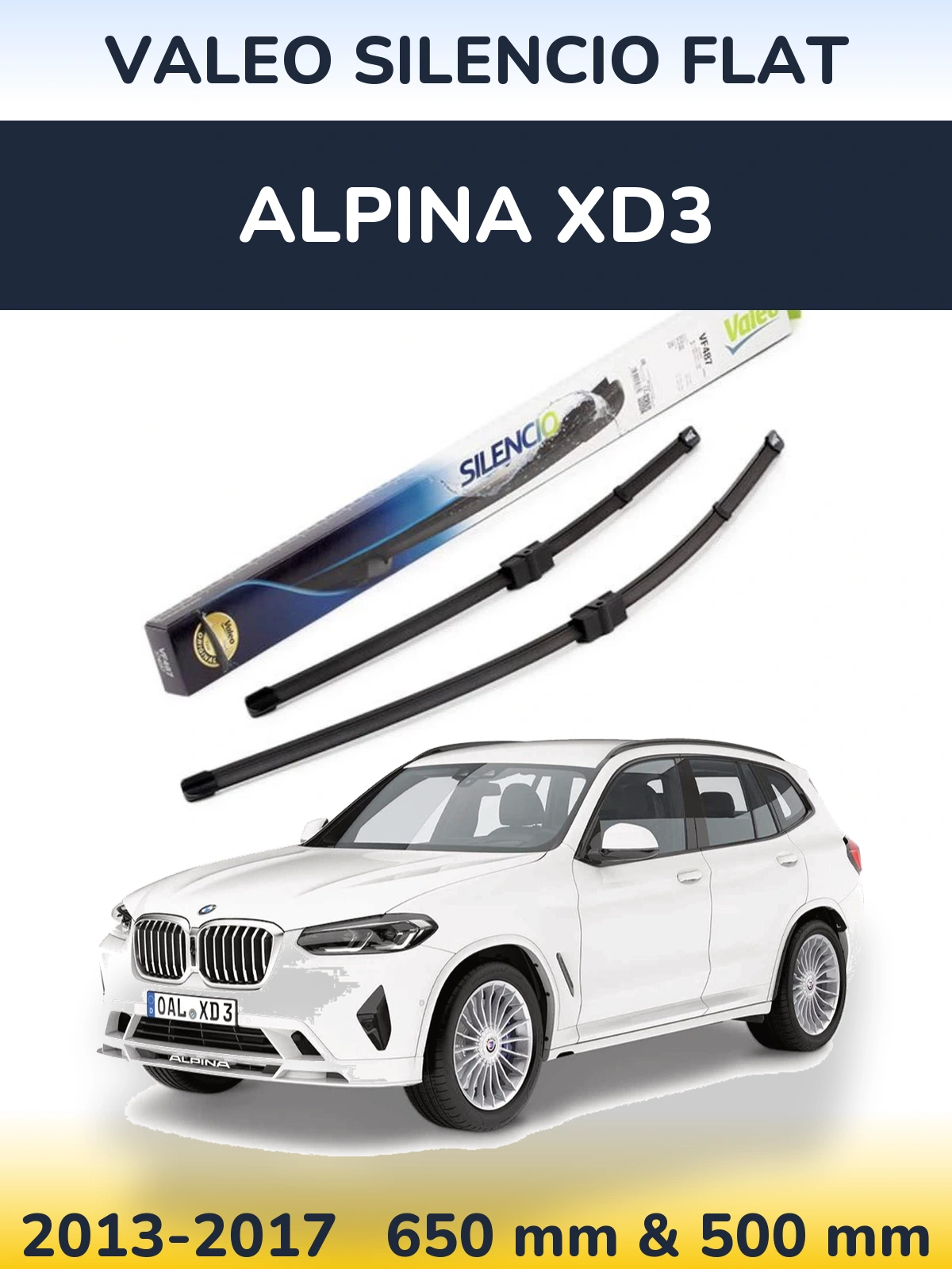 Ștergătoare Valeo Silencio Flat pentru Alpina XD3
