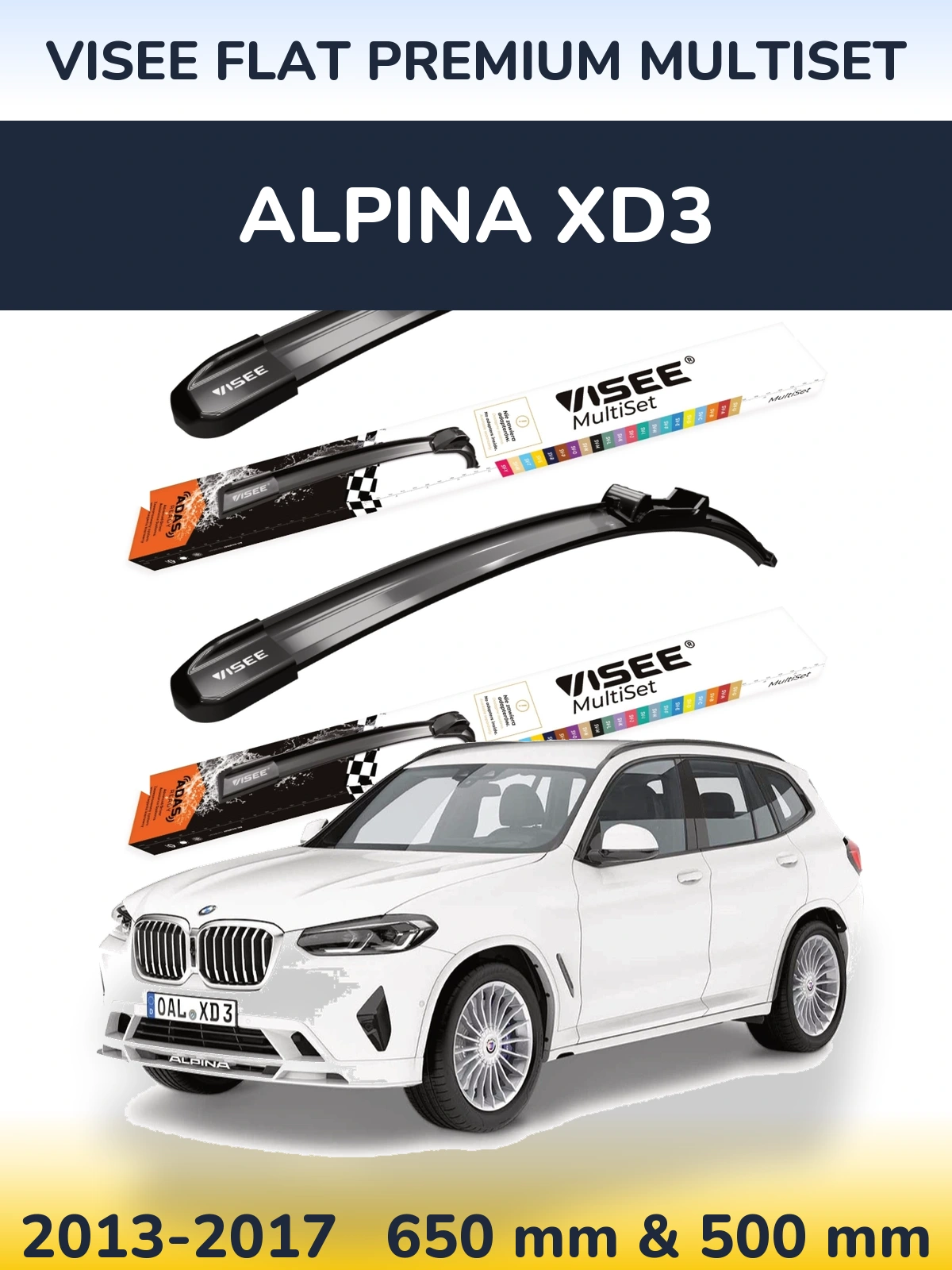 Ștergătoare VISEE FLAT PREMIUM MultiSet pentru Alpina XD3