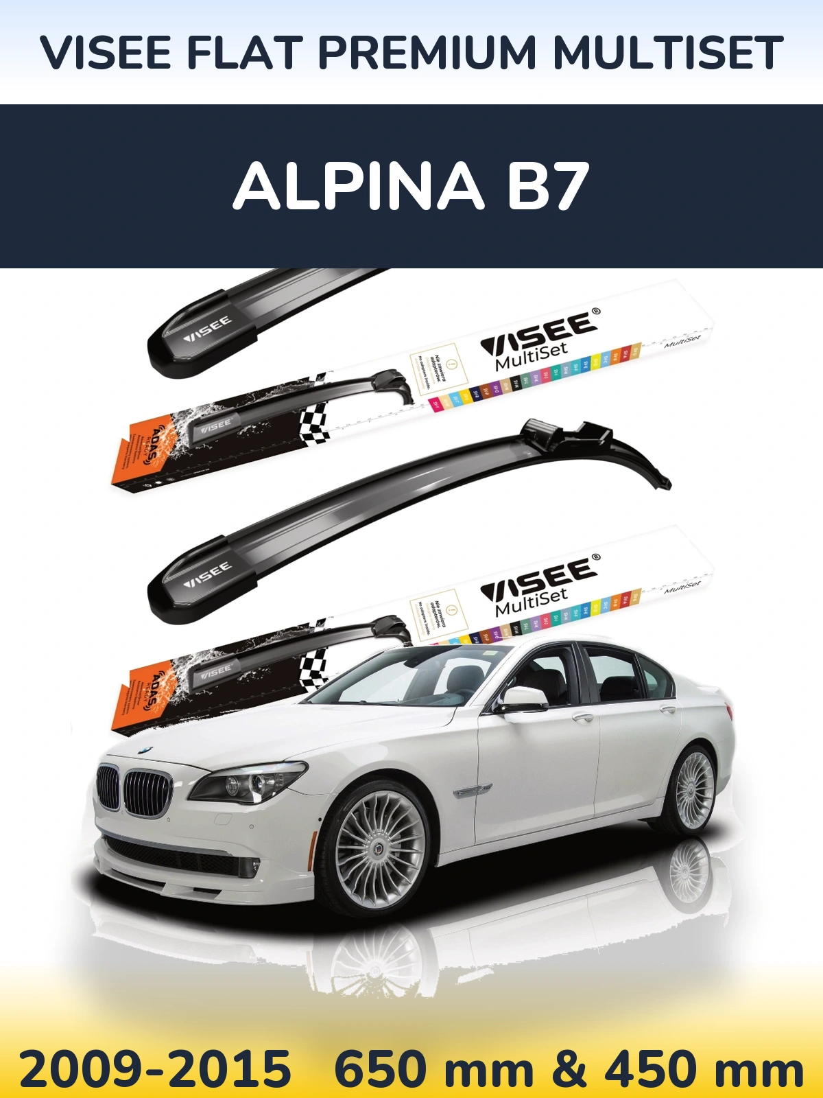 Ștergătoare VISEE FLAT PREMIUM MultiSet pentru Alpina B7