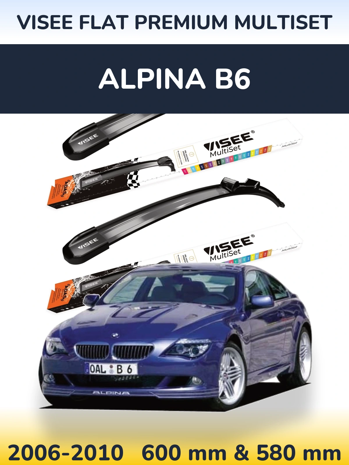 Ștergătoare VISEE FLAT PREMIUM MultiSet pentru Alpina B6