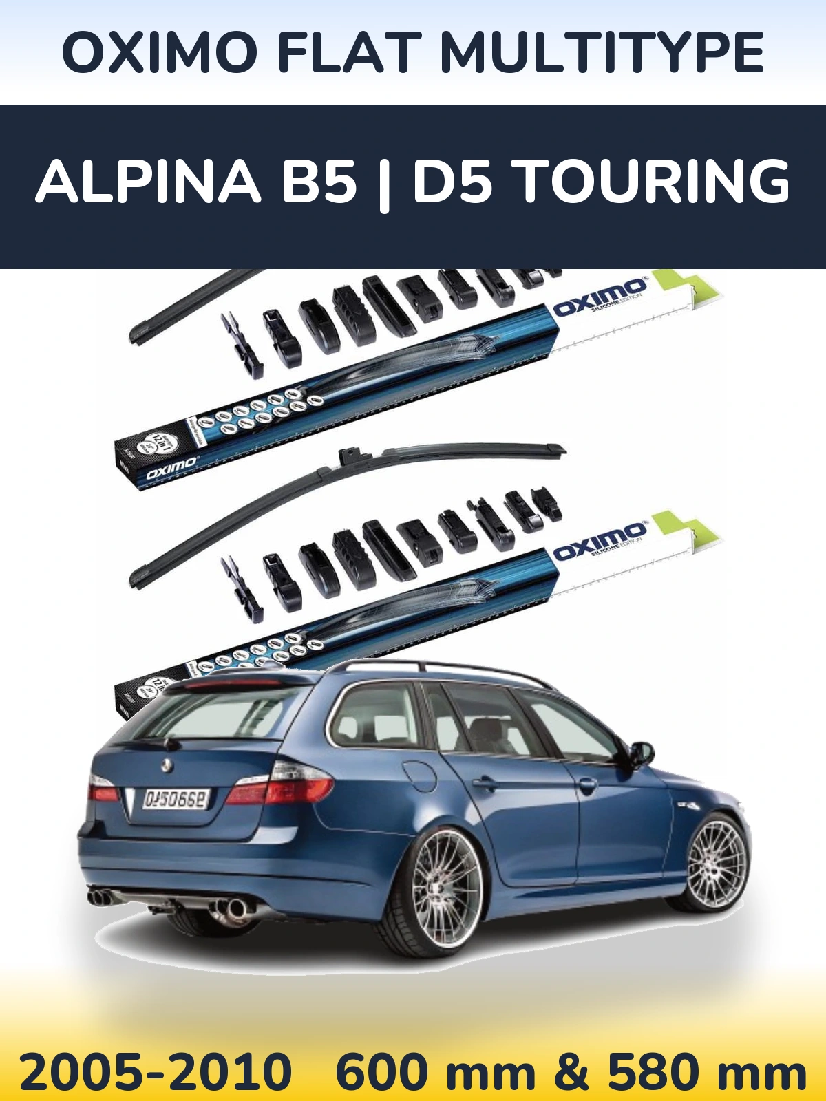 Ștergătoare Oximo Flat MultiTipe pentru Alpina B5 | D5 Touring