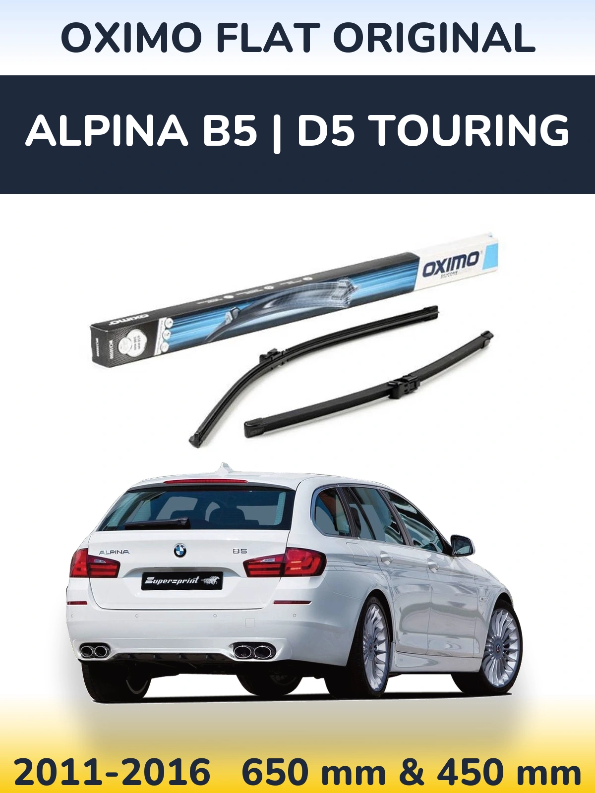 Ștergătoare Oximo Flat Original pentru Alpina B5 | D5 Touring