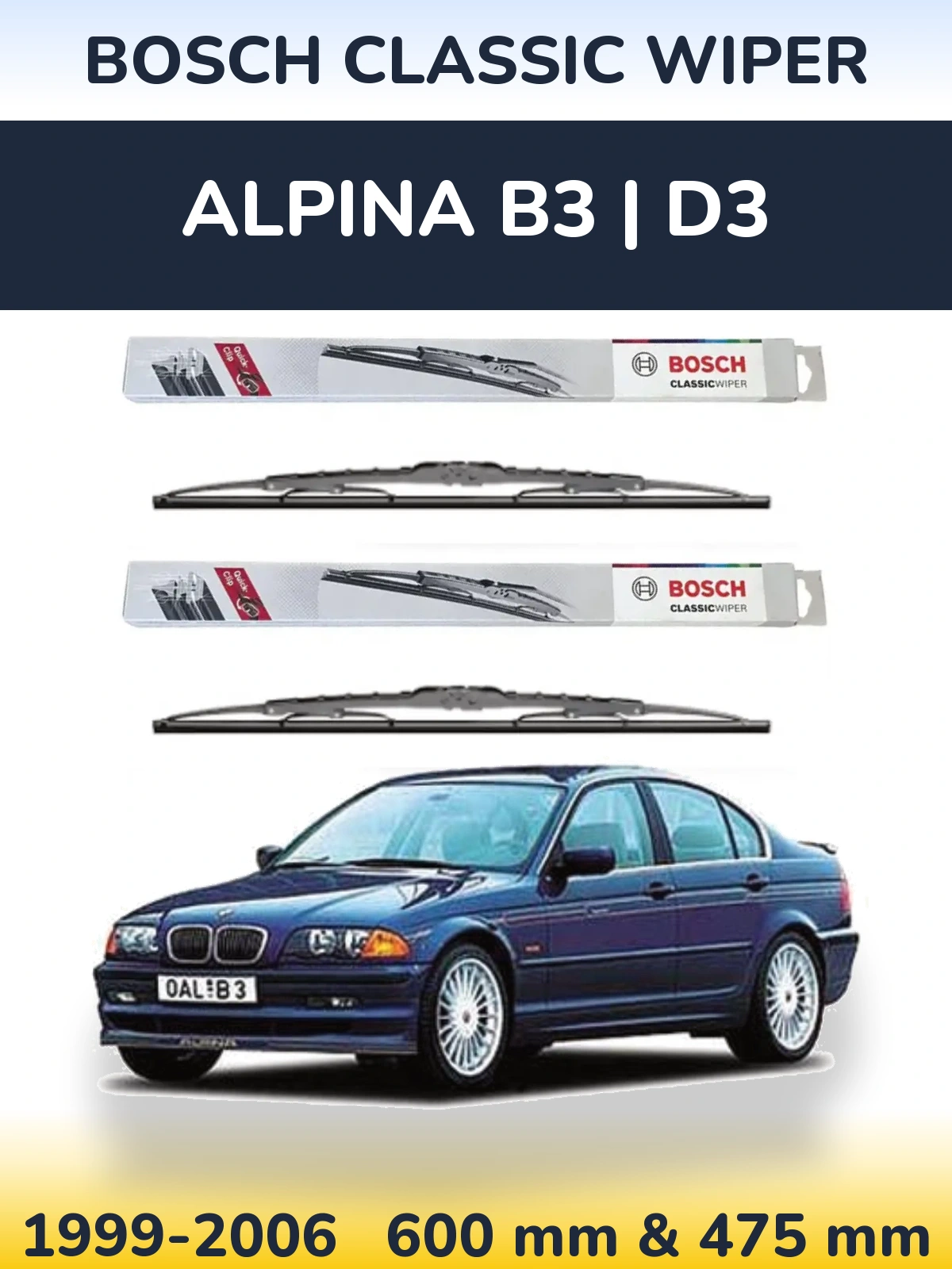 Ștergătoare BOSCH Classic Wiper pentru Alpina B3 | D3