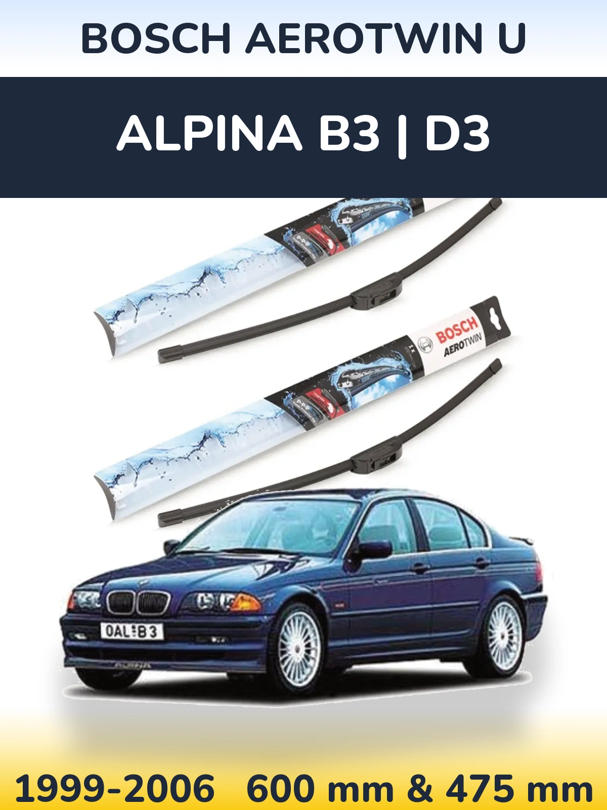 Ștergătoare BOSCH AeroTwin U pentru Alpina B3 | D3