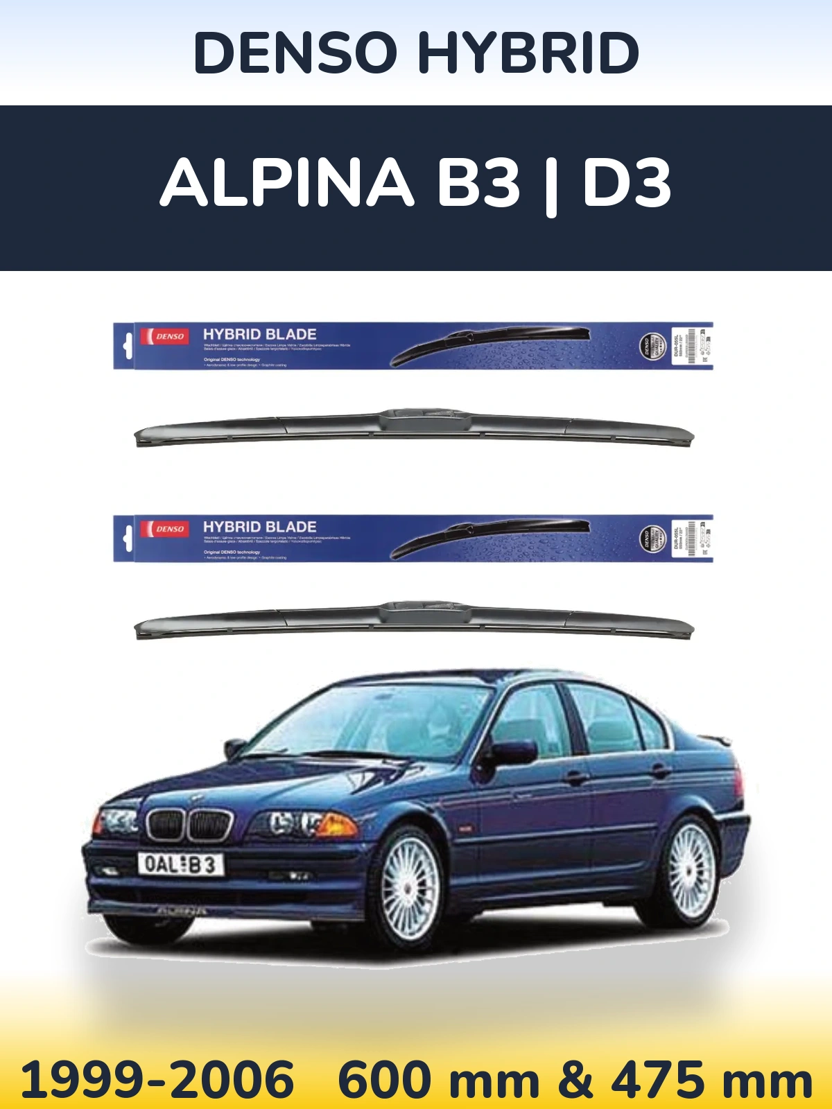 Ștergătoare Denso Hybrid pentru Alpina B3 | D3